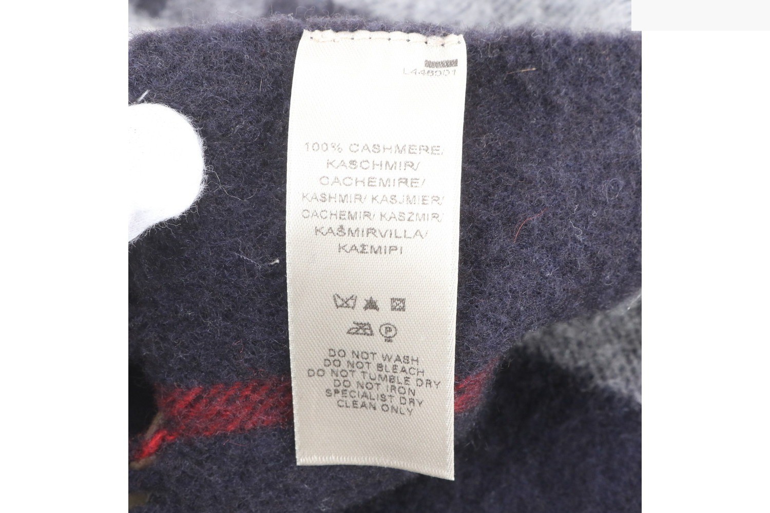 Tag attached, 100% cashmere, Nova Check pattern scarf. — view 7