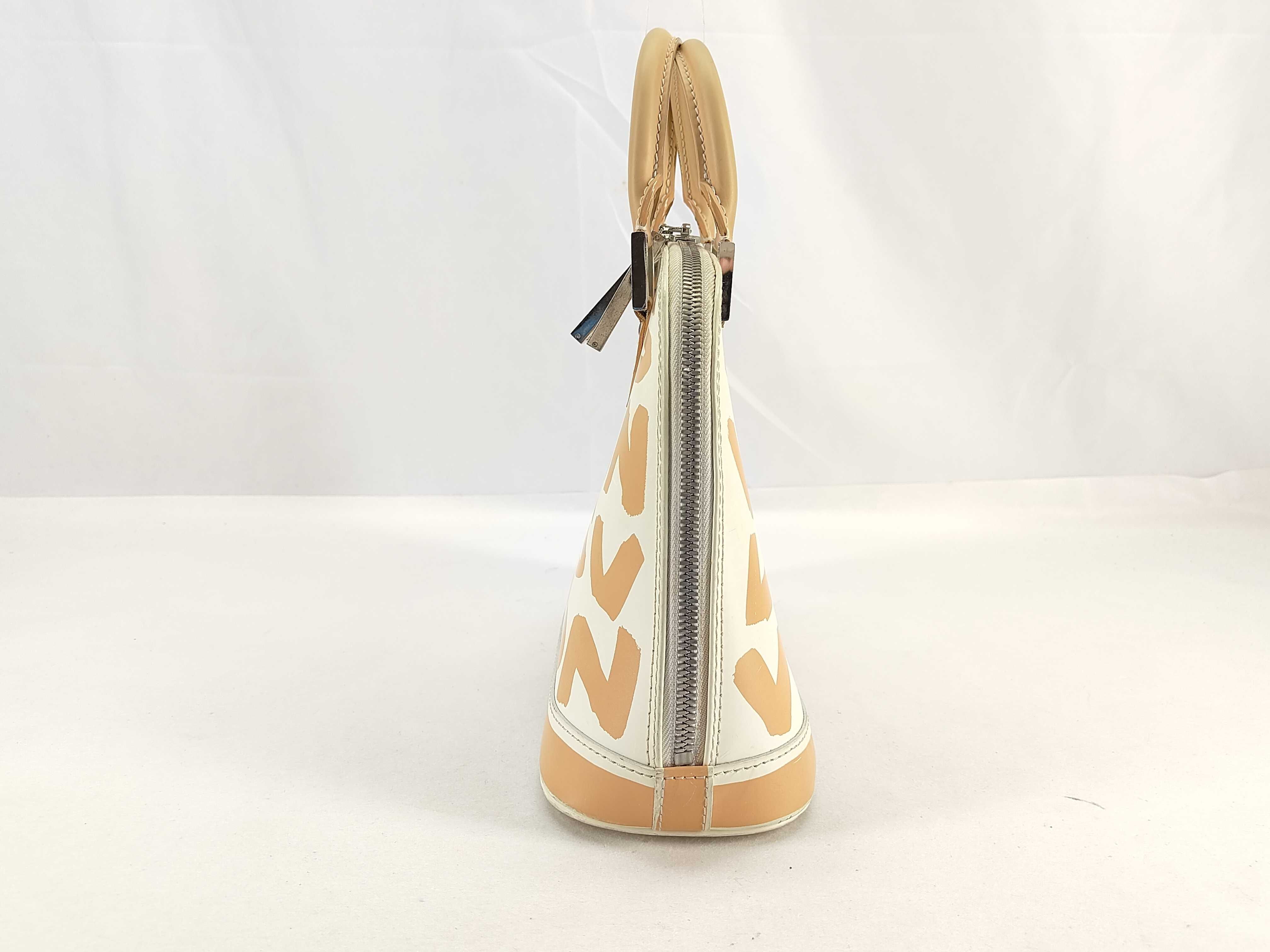Alma MM Graffiti M92180 BA0061 White x Orange Handbag — view 3