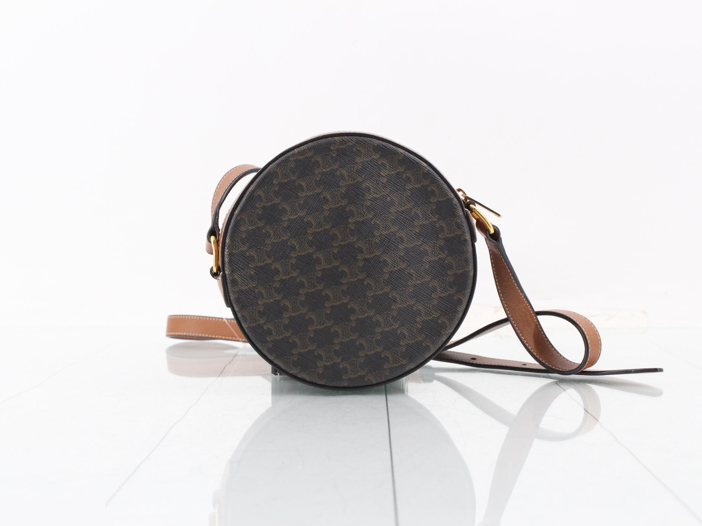 Triomphe Canvas Round Shoulder Bag — view 2