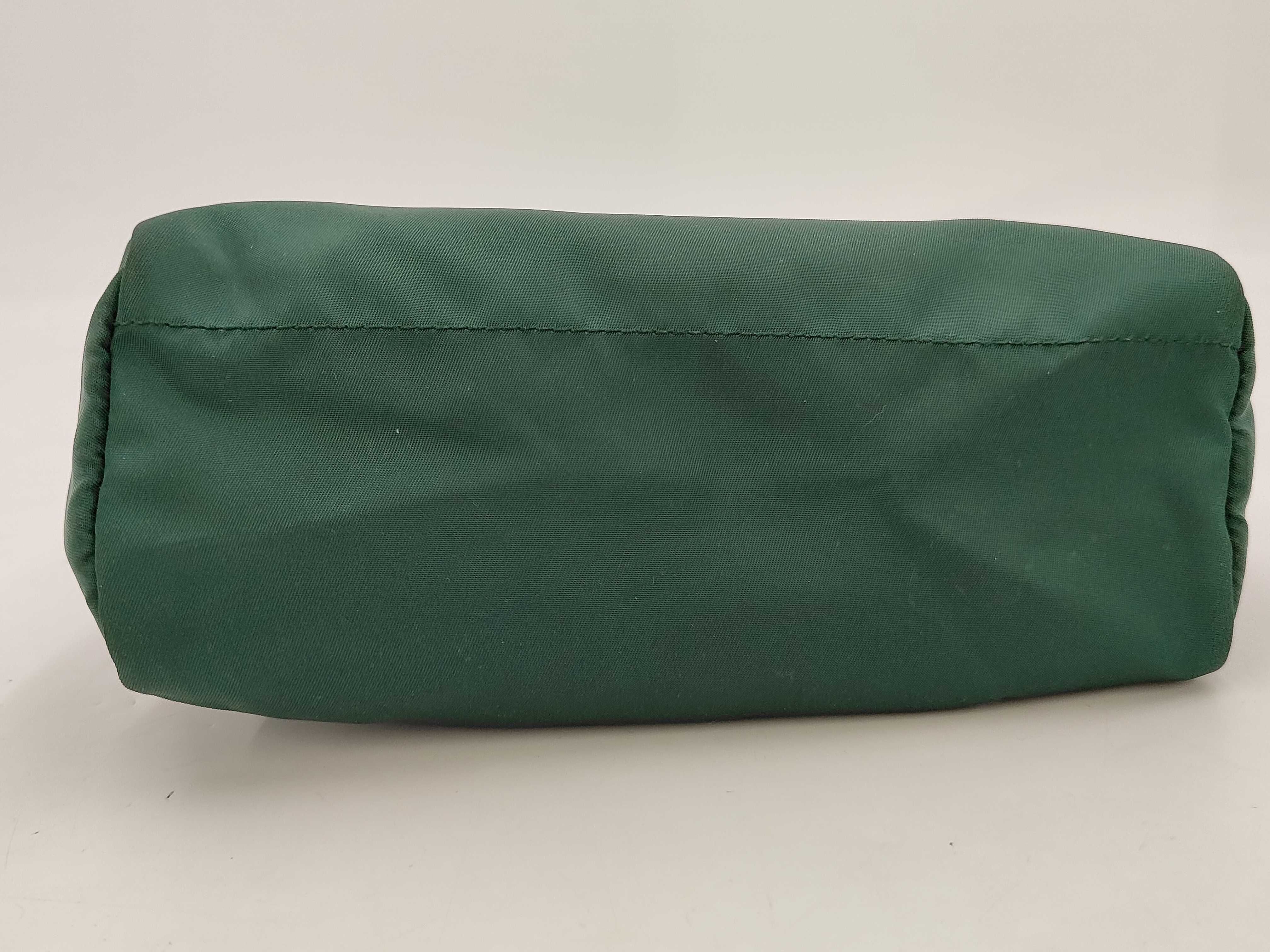 Nylon Pouch with Triangle Logo Plate, Green. — view 4