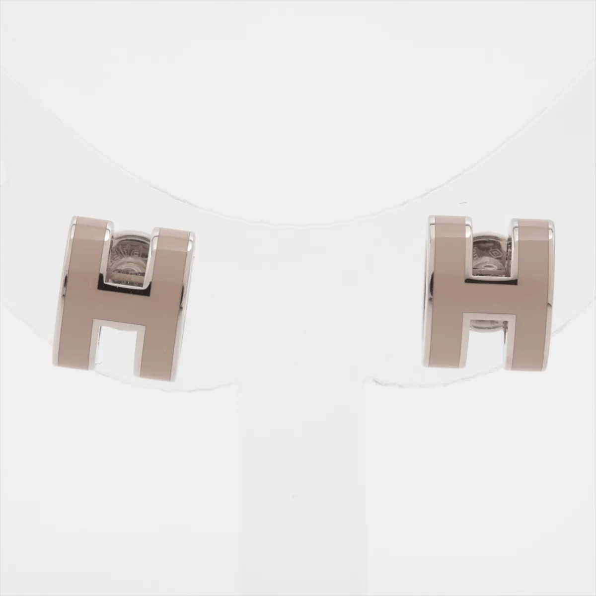 Mini Pop H Earrings (Pair) GP Silver x Gray - — view 2