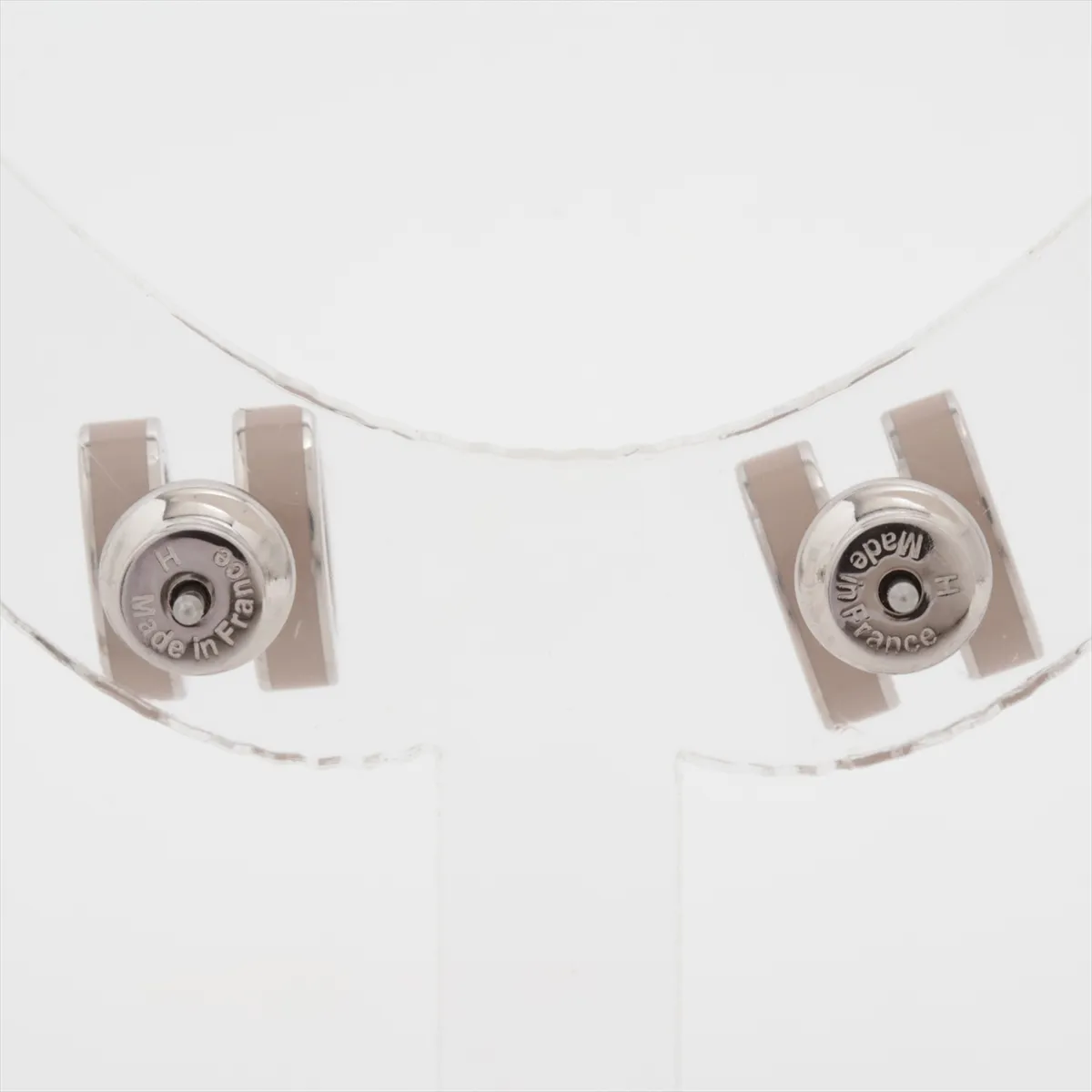 Mini Pop H Earrings (Pair) GP Silver x Gray - — view 3