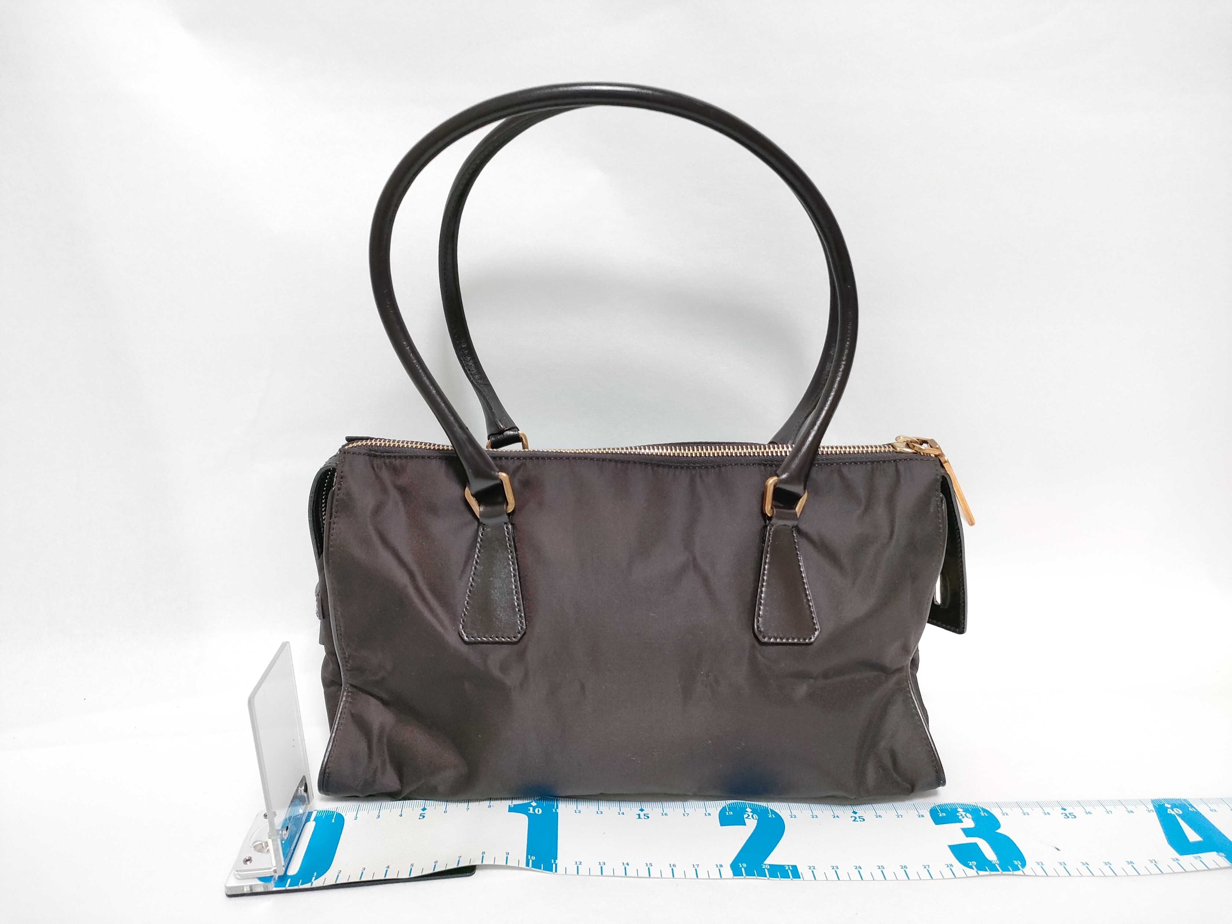 Nylon Prada Tessuto Nylon x Leather Handbag Black BR0345 Handbag — view 2