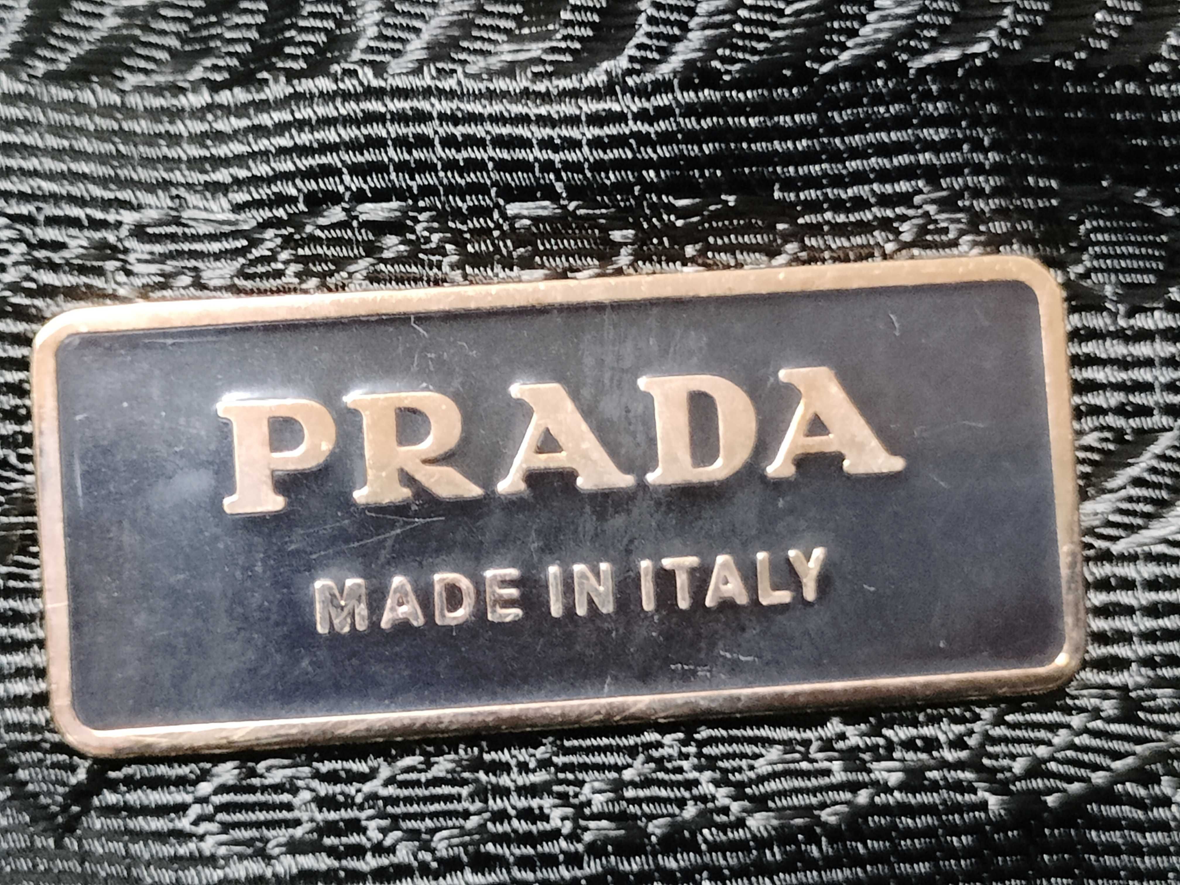 Nylon Prada Tessuto Nylon x Leather Handbag Black BR0345 Handbag — view 12