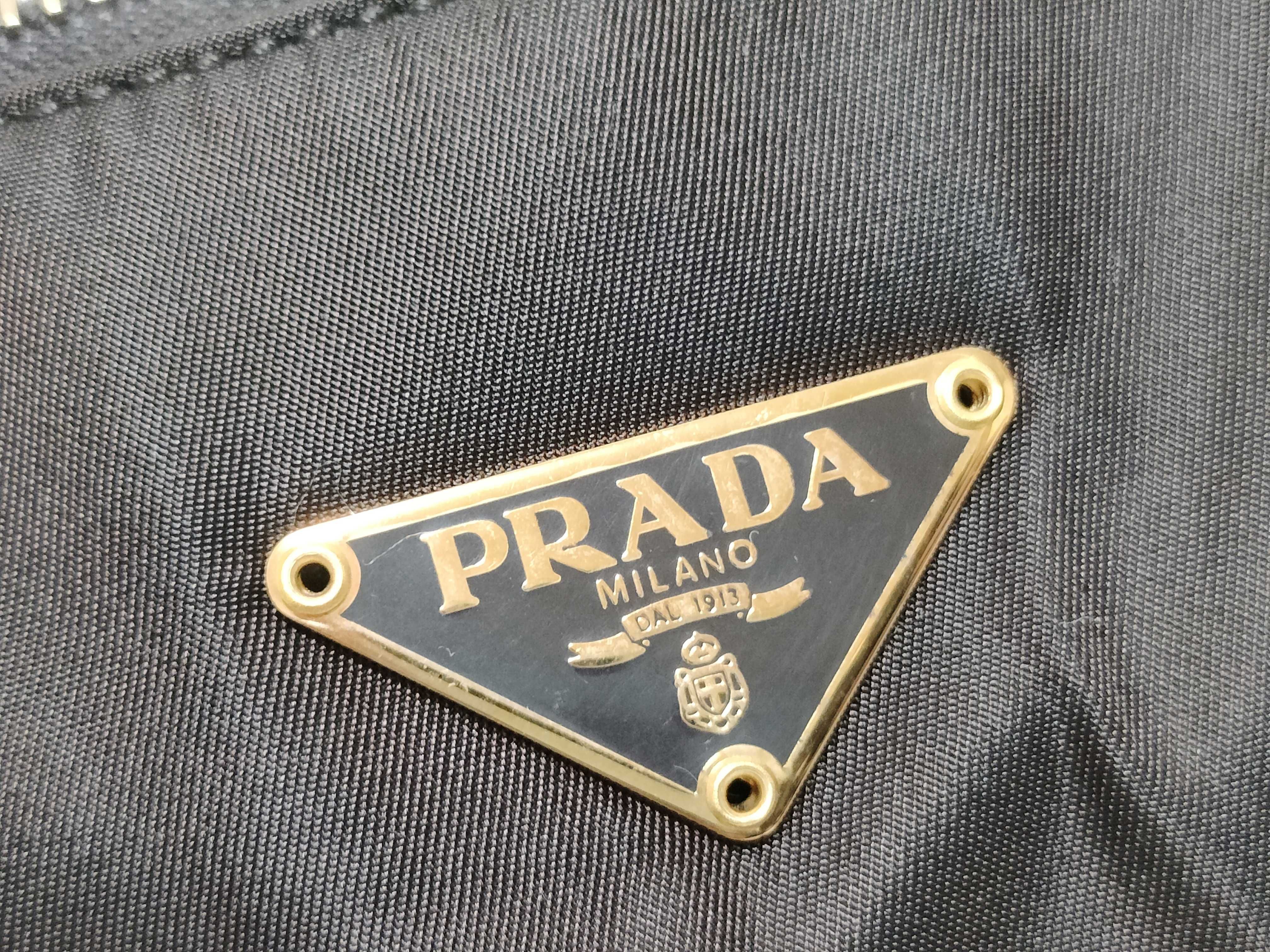 Nylon Prada Tessuto Nylon x Leather Handbag Black BR0345 Handbag — view 13