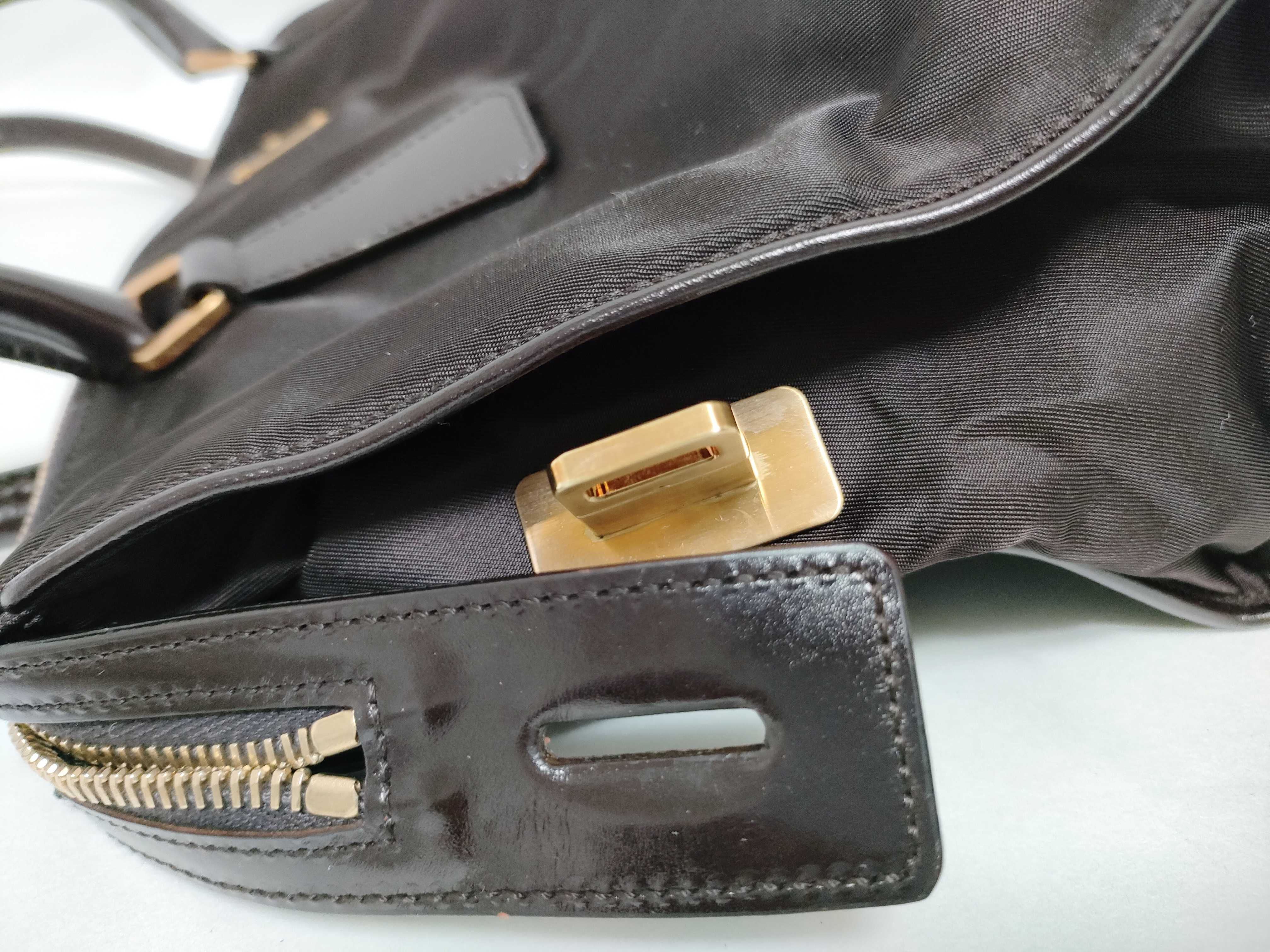 Nylon Prada Tessuto Nylon x Leather Handbag Black BR0345 Handbag — view 14