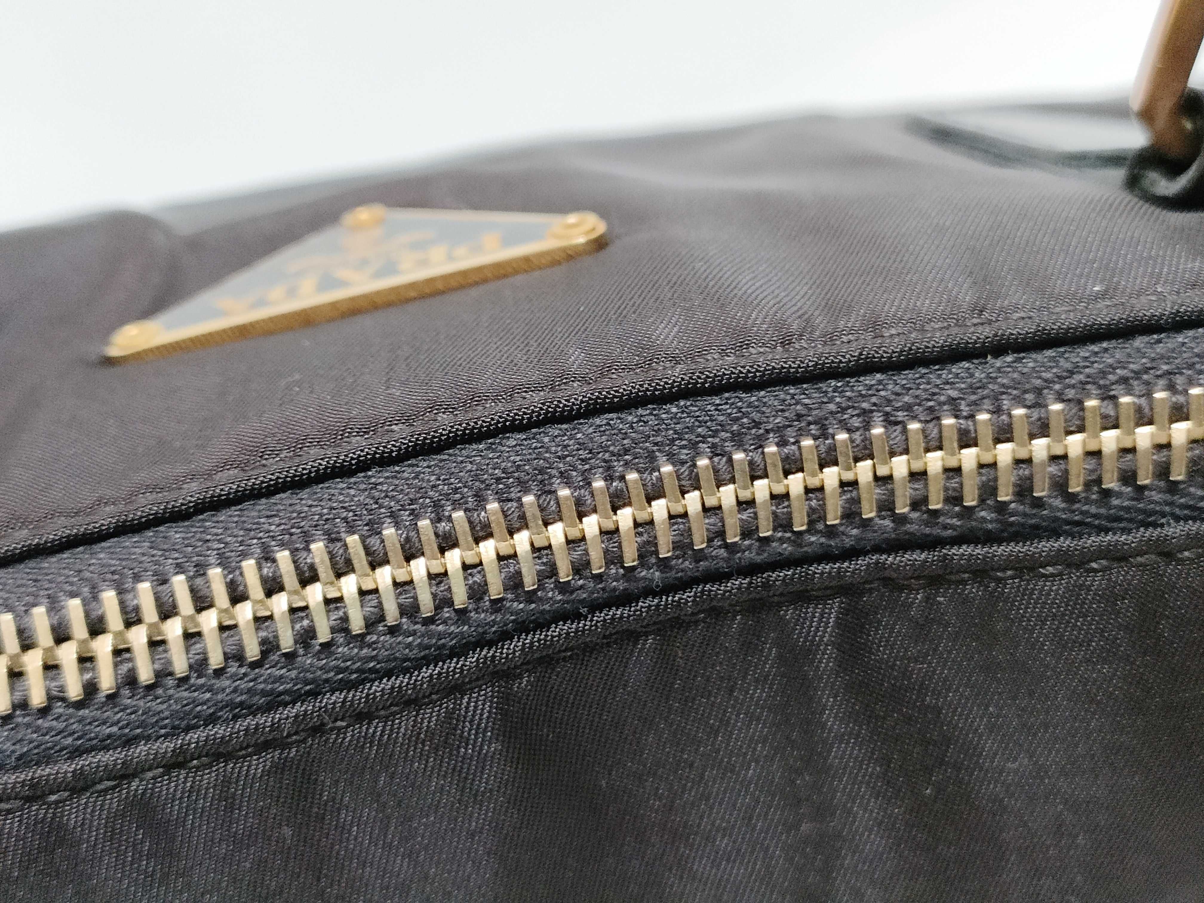 Nylon Prada Tessuto Nylon x Leather Handbag Black BR0345 Handbag — view 6