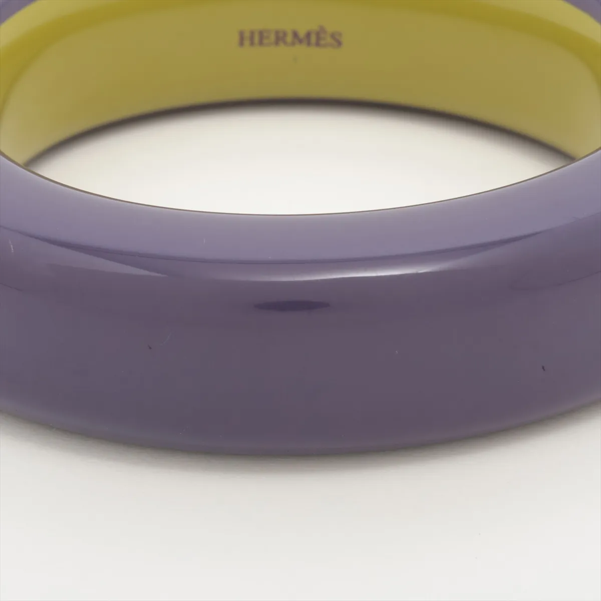 Bangle S Lacquered Wood Purple Dents — view 3