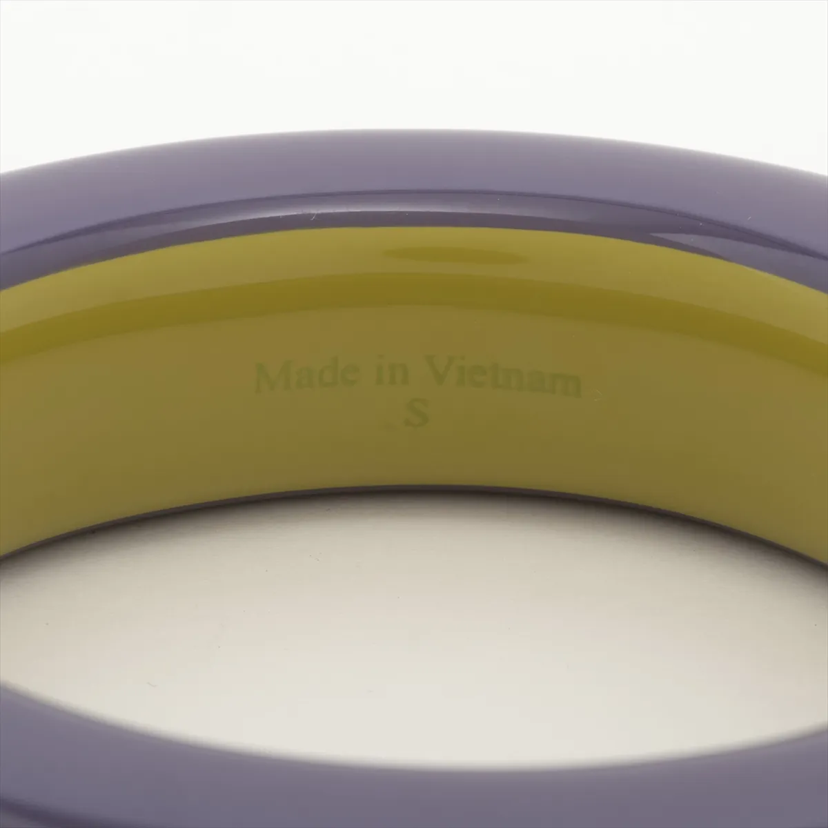 Bangle S Lacquered Wood Purple Dents — view 4