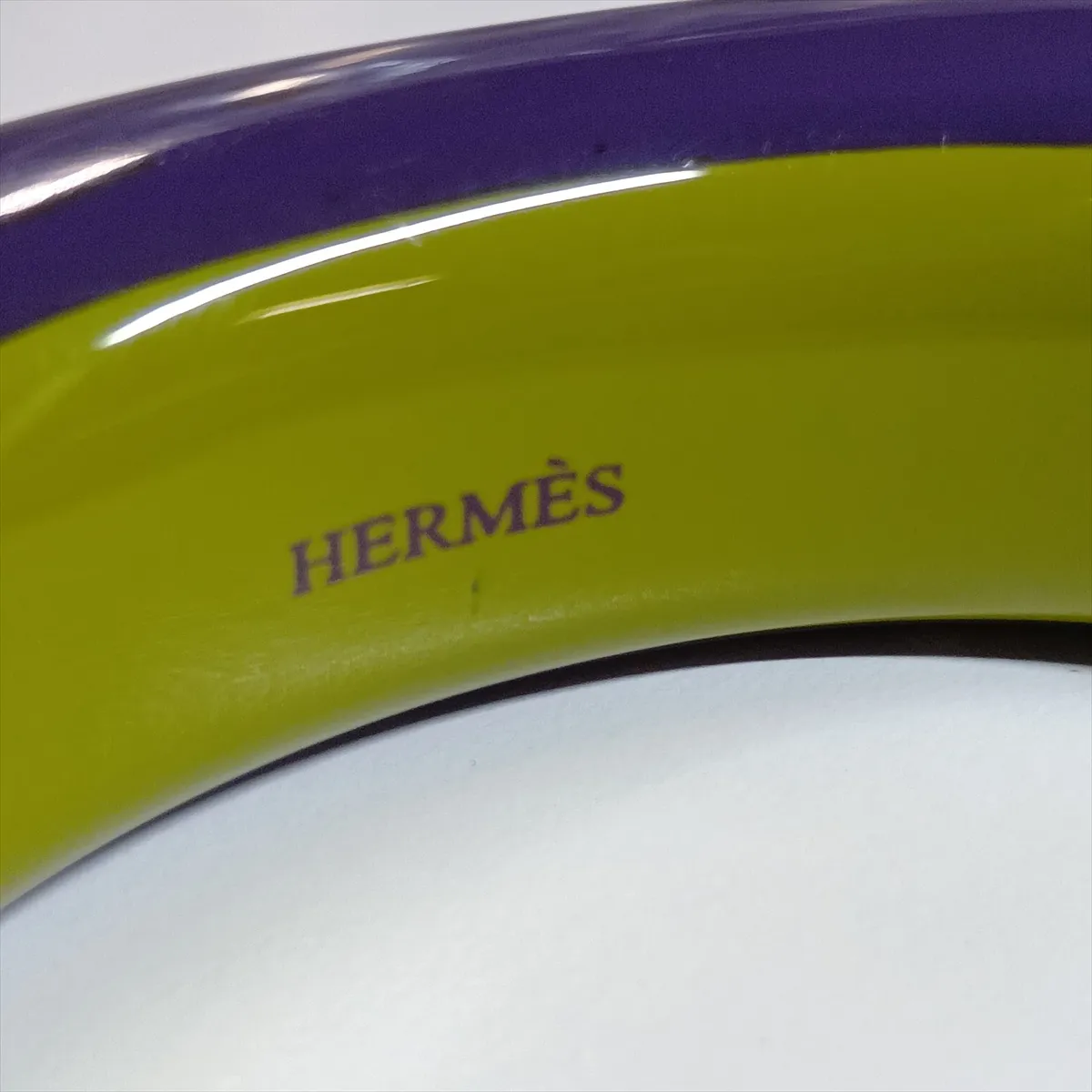 Bangle S Lacquered Wood Purple Dents — view 6