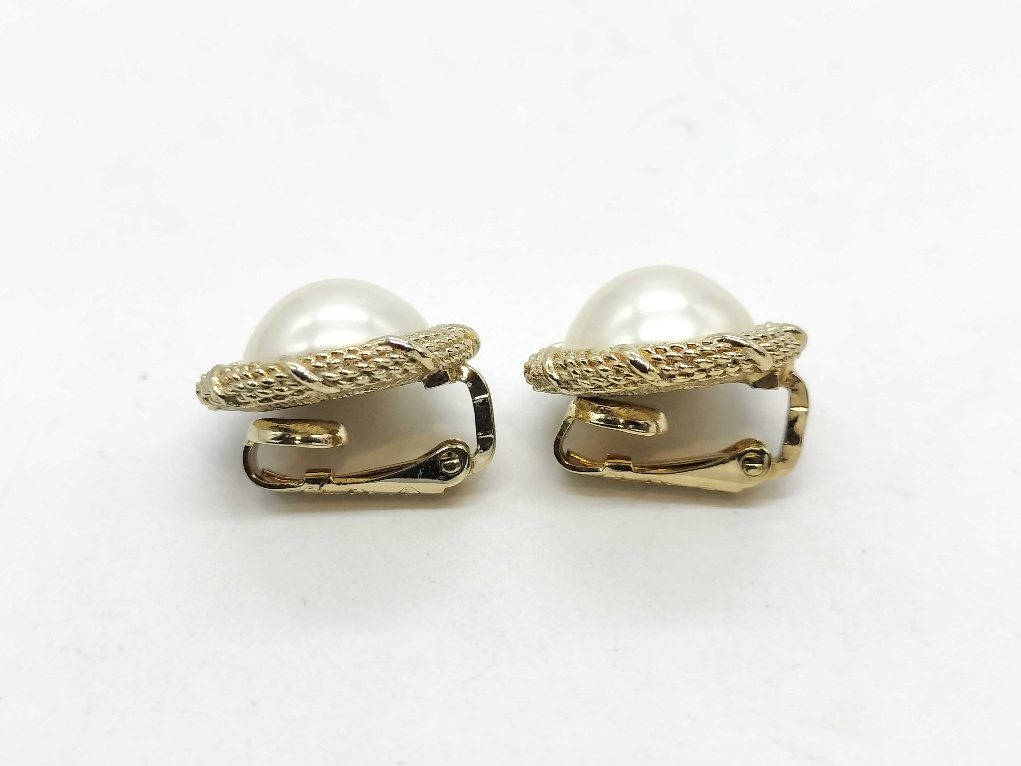 Faux Pearl Earrings — view 4