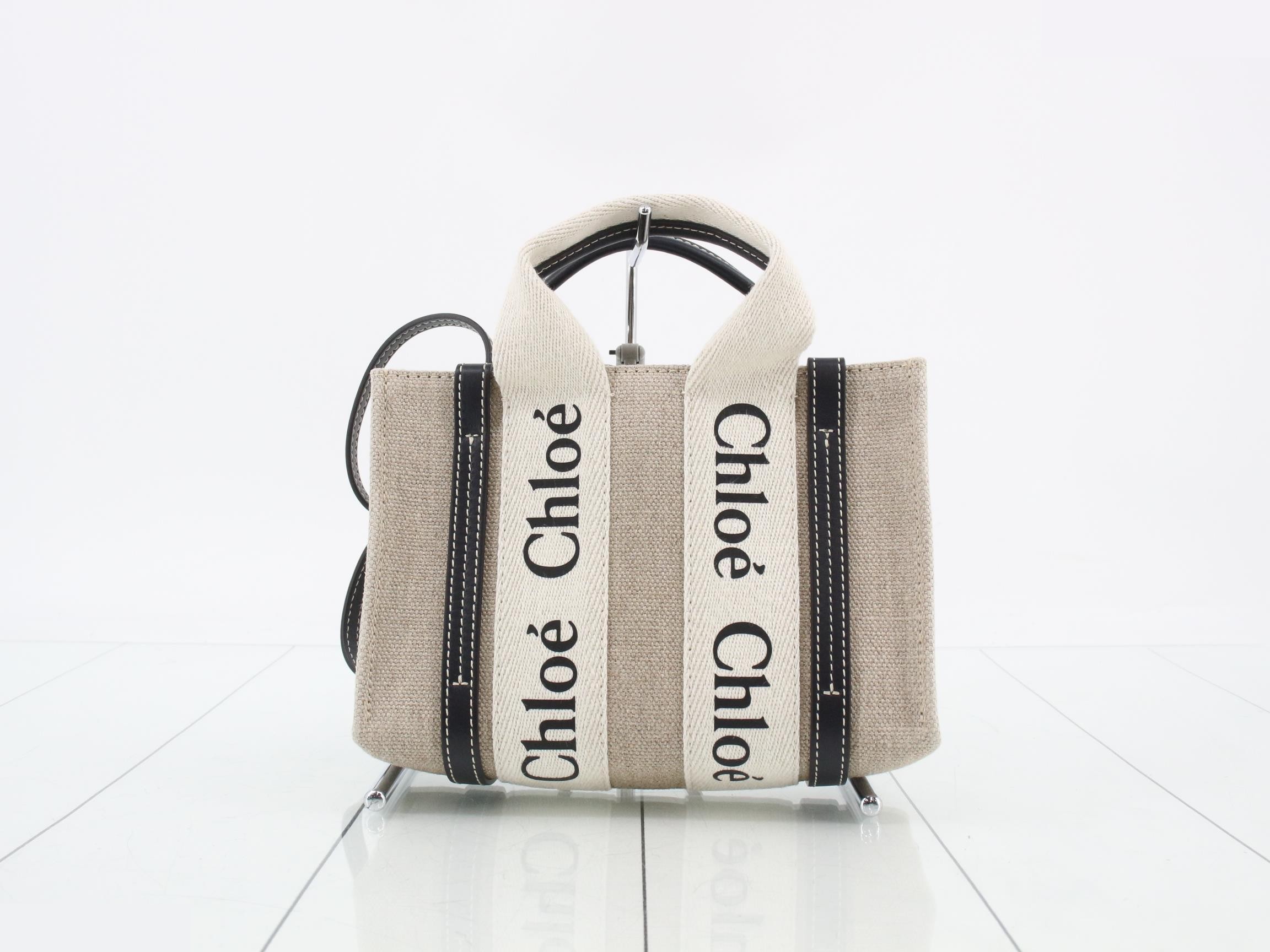 Woody Mini Canvas x Leather 2-Way Handbag — view 2