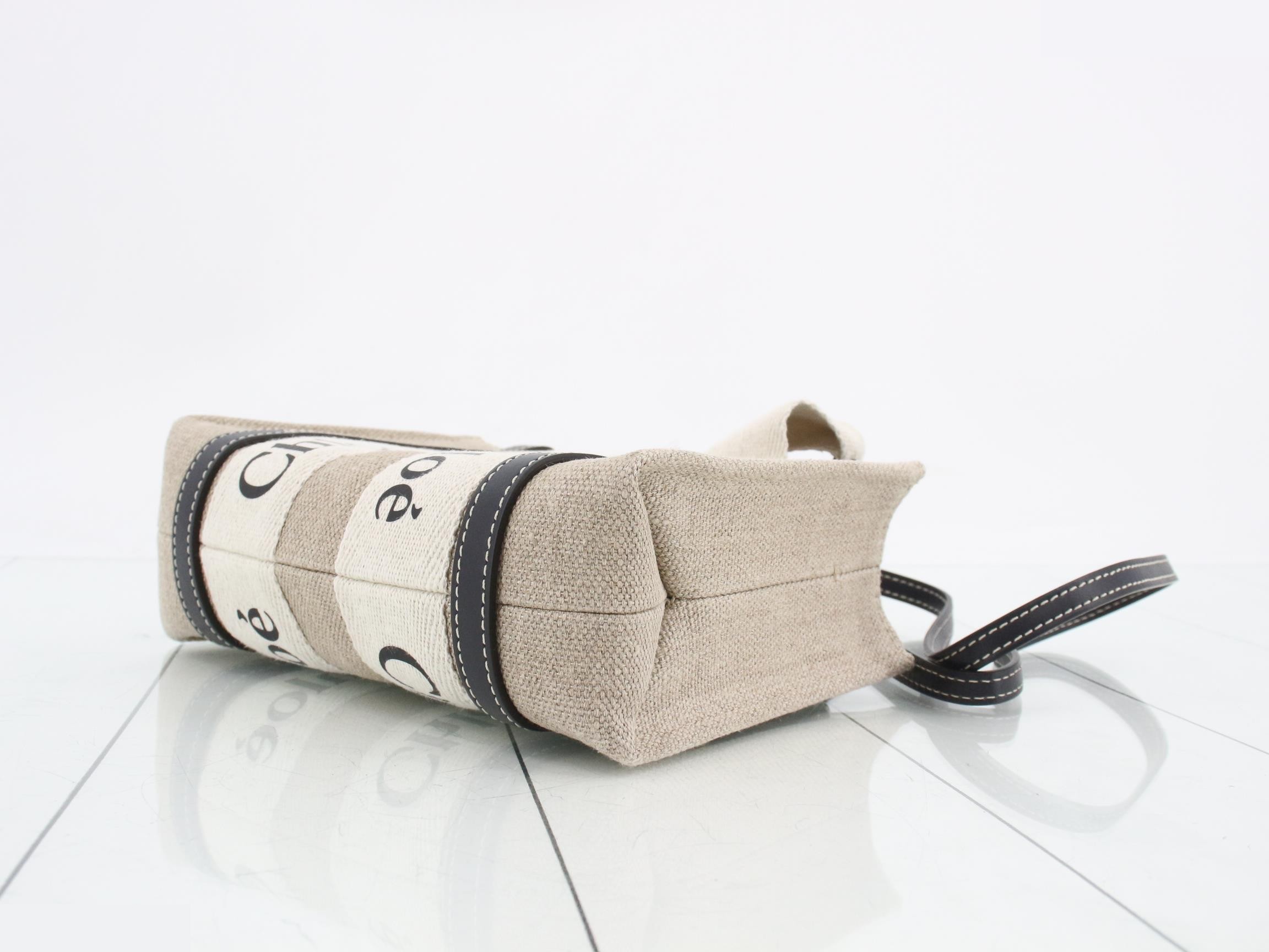Woody Mini Canvas x Leather 2-Way Handbag — view 6