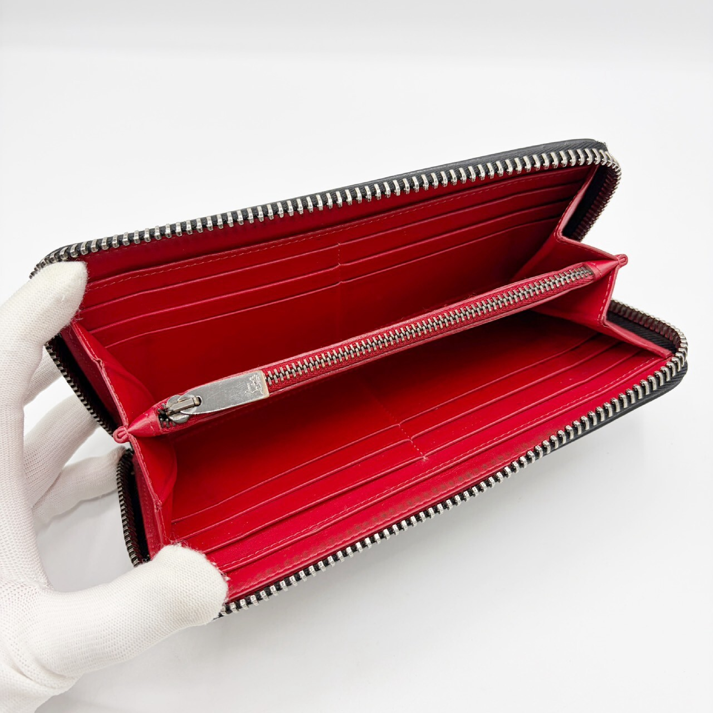 Panettone Leather Studded Long Wallet — view 7