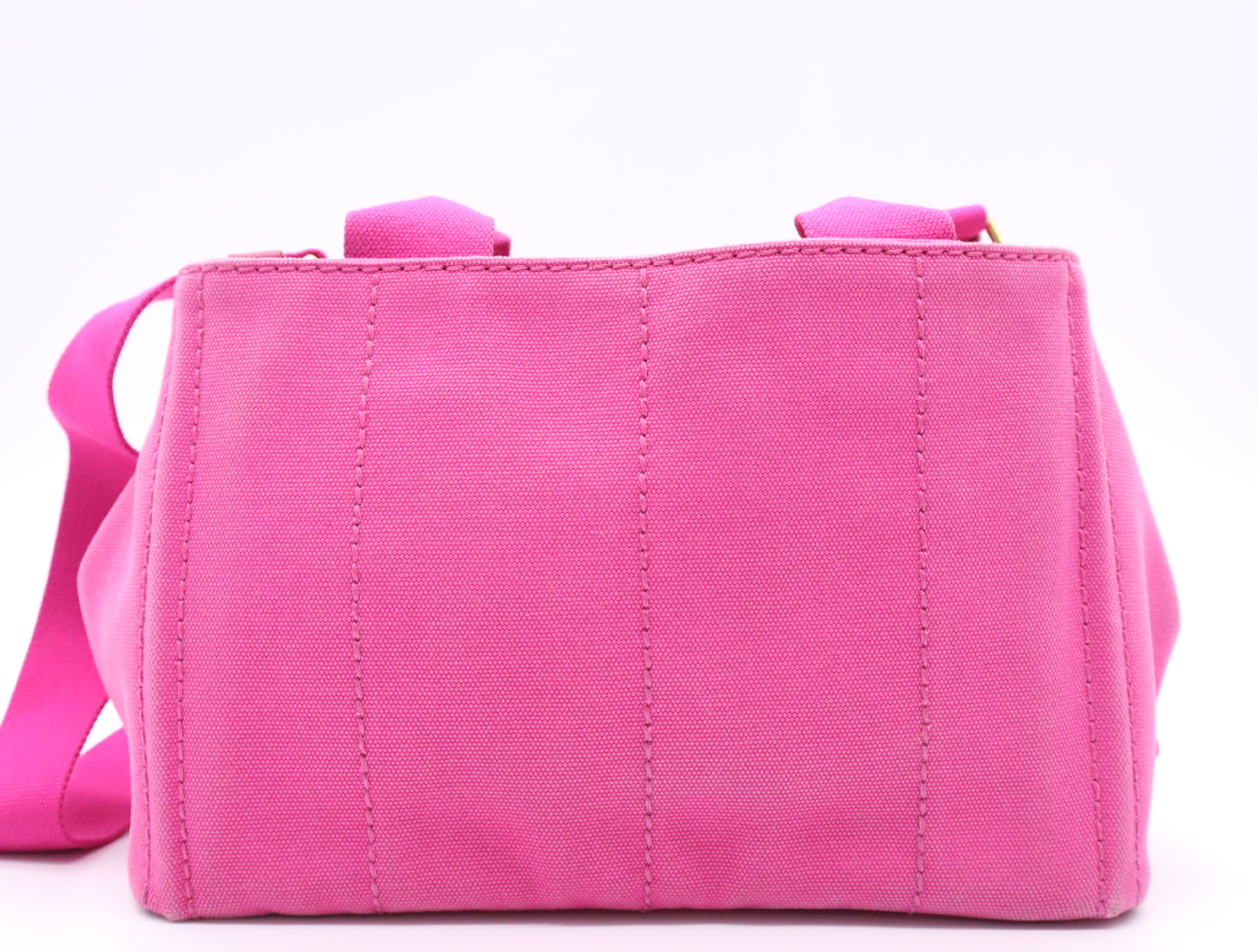 Canvas Canapa 2-Way Handbag, Pink, with Shoulder Strap — view 2
