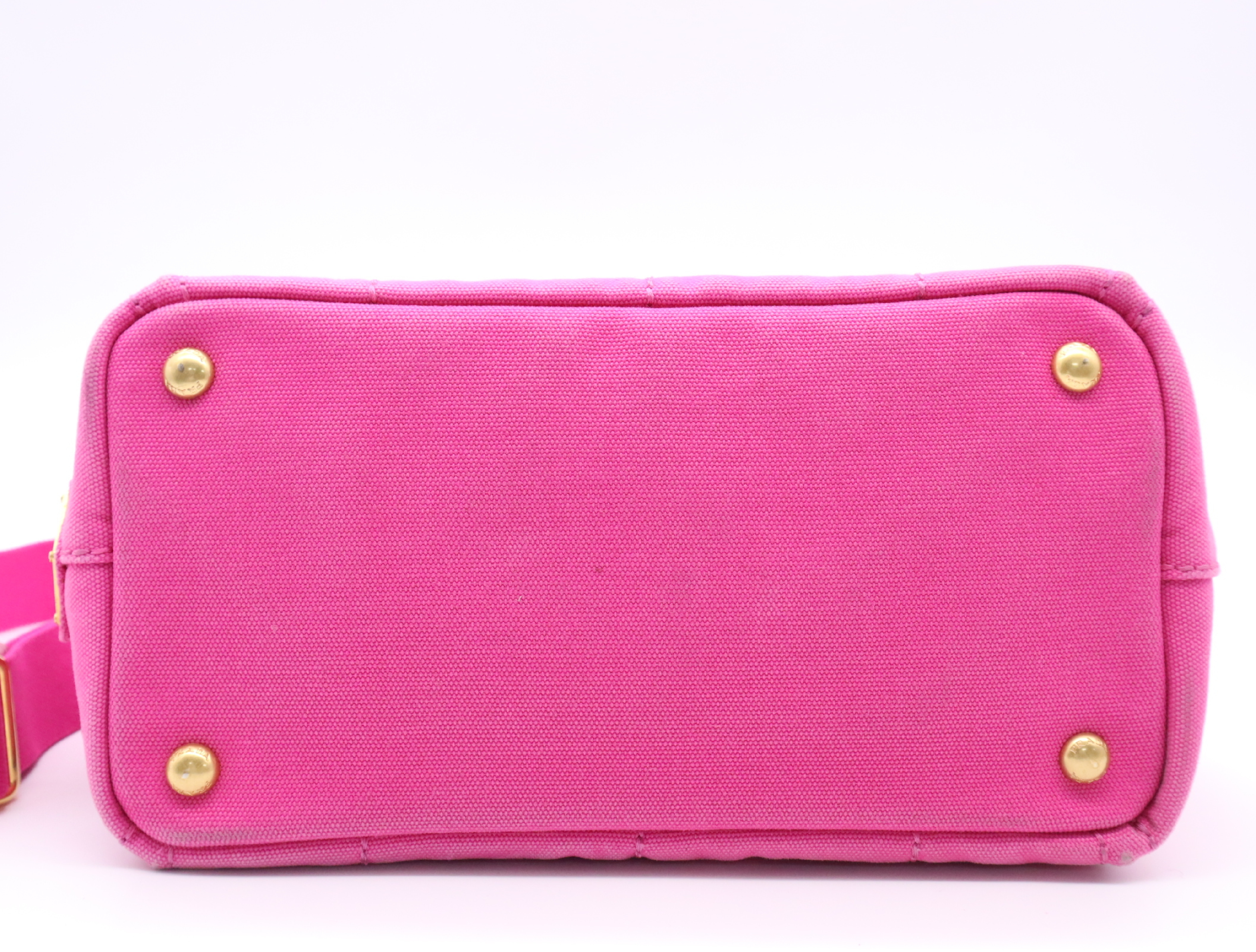 Canvas Canapa 2-Way Handbag, Pink, with Shoulder Strap — view 4