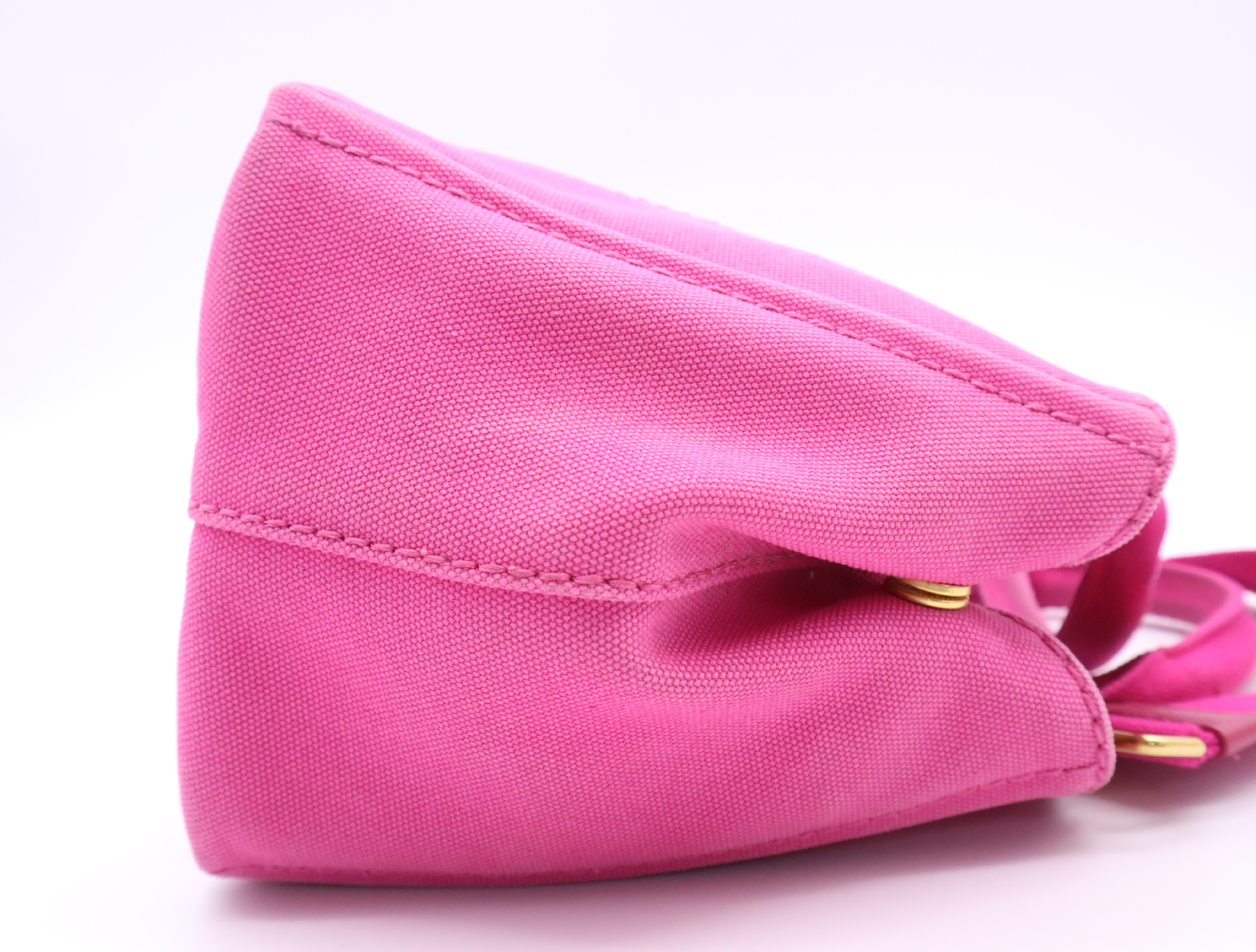 Canvas Canapa 2-Way Handbag, Pink, with Shoulder Strap — view 5