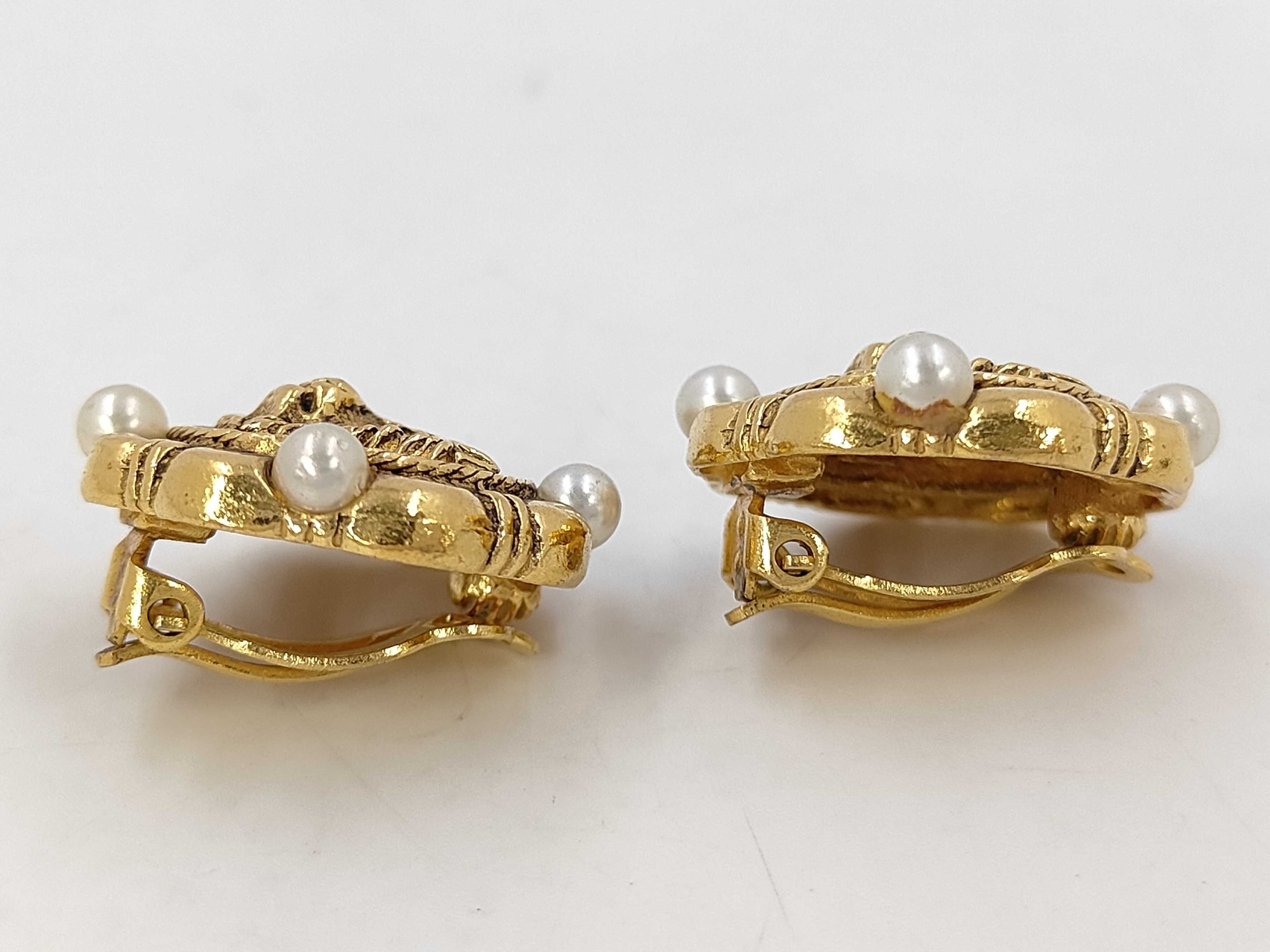 Lion Pearl Earrings — view 3