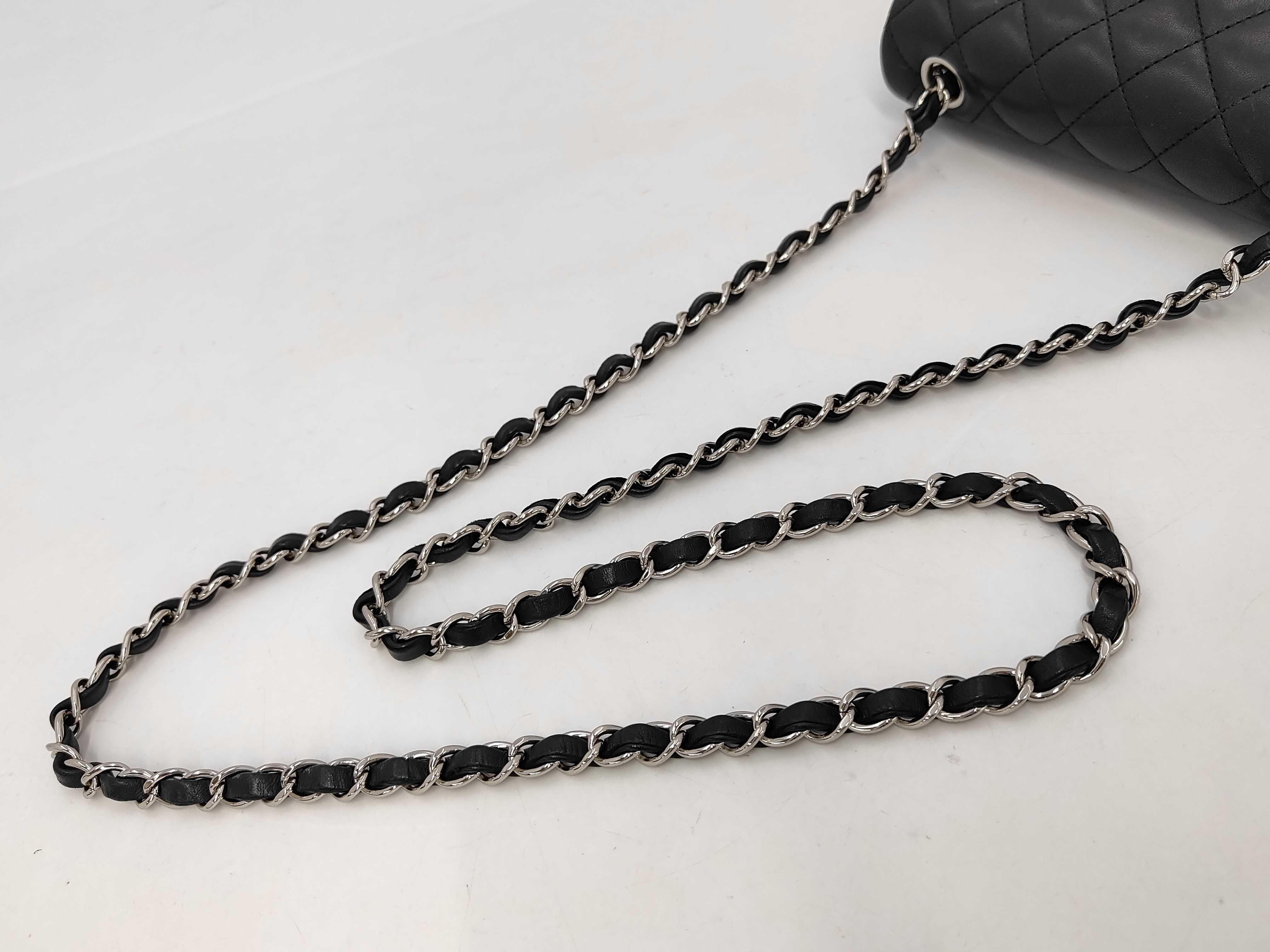Mini Matelassé Lambskin Chain Shoulder Bag (Black) — view 3
