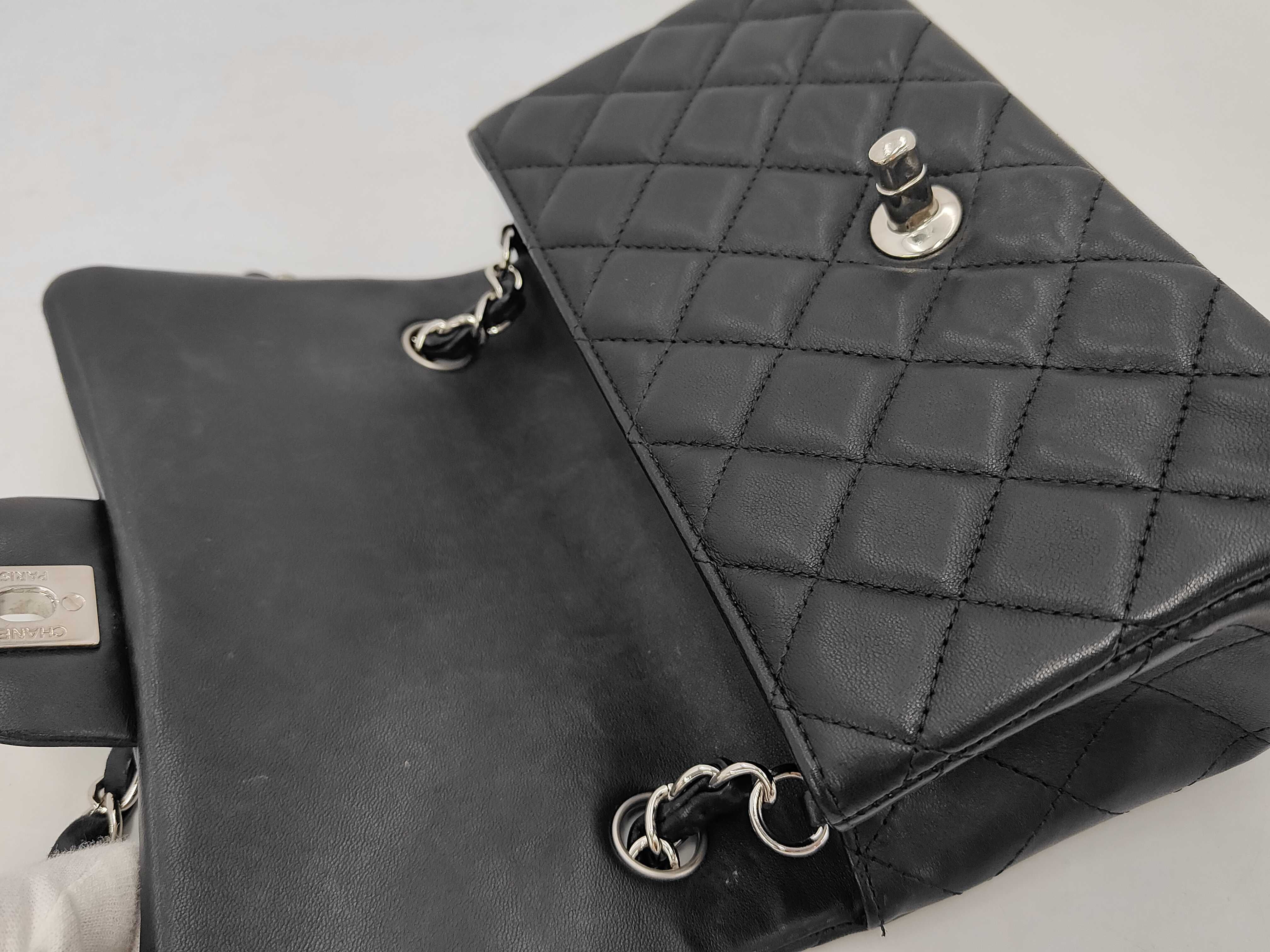 Mini Matelassé Lambskin Chain Shoulder Bag (Black) — view 6