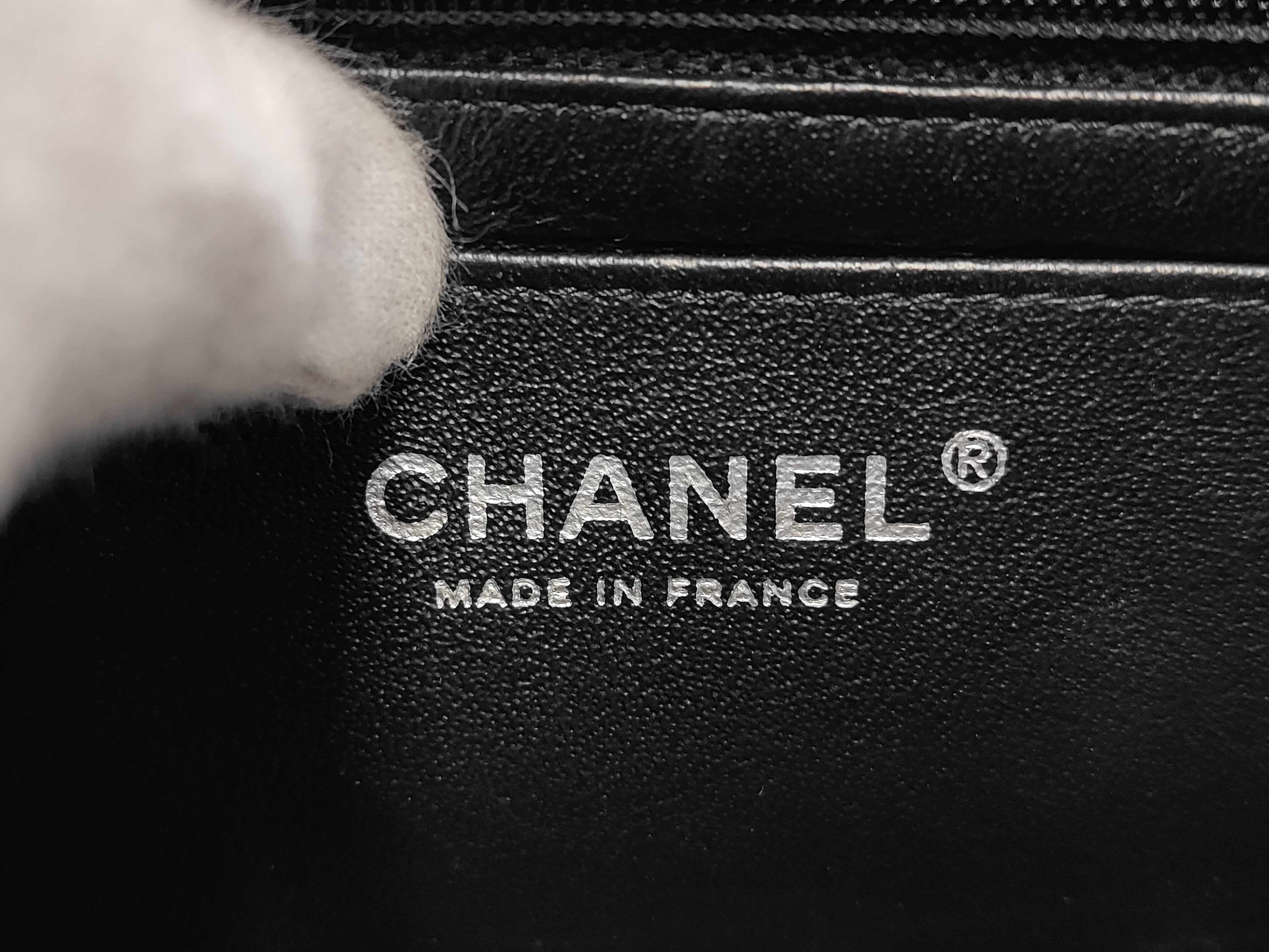 Mini Matelassé Lambskin Chain Shoulder Bag (Black) — view 10
