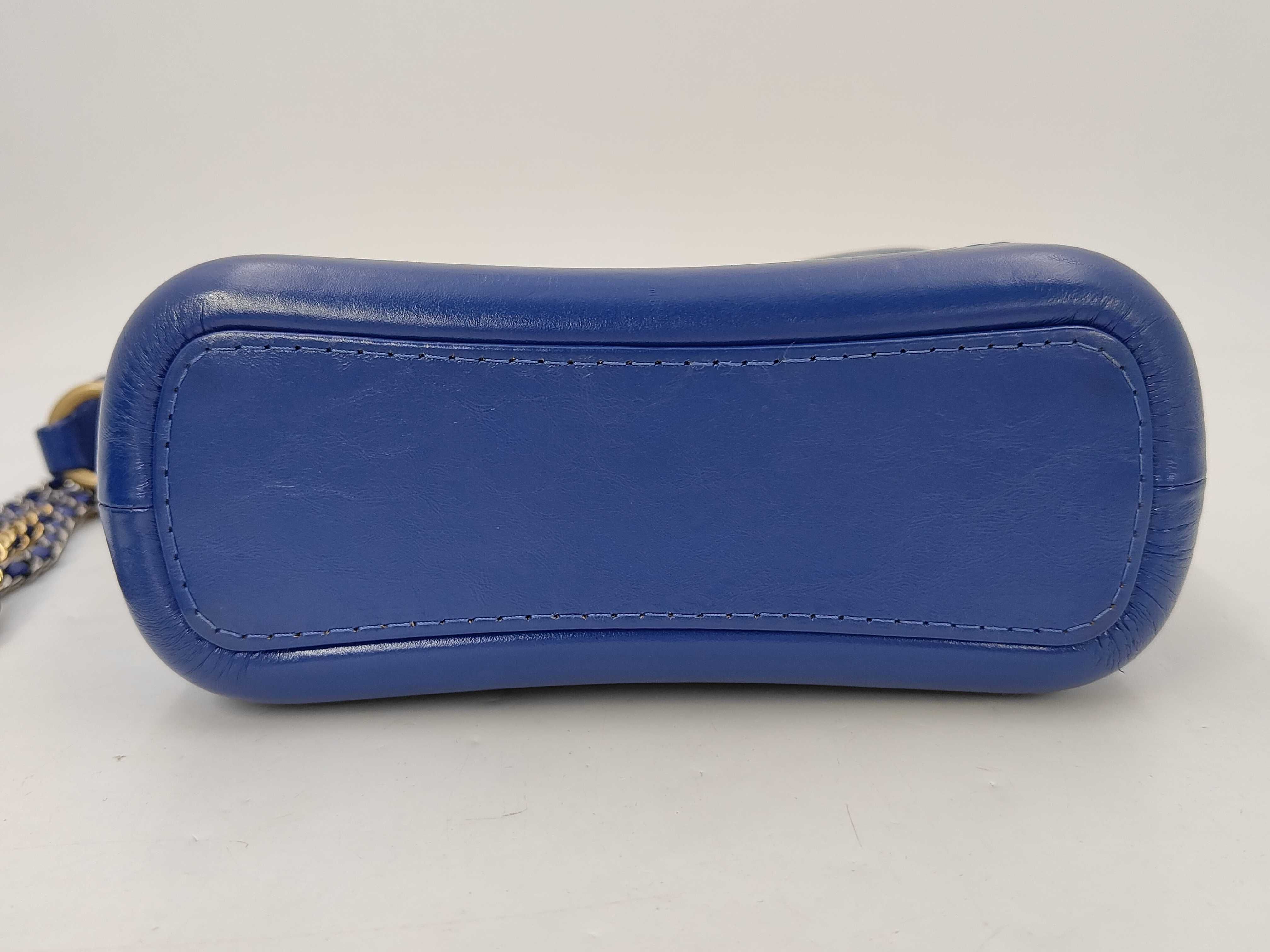 Gabrielle de Chanel Hobo Bag, Blue Aged Calfskin, 2-Way Chain Shoulder Bag — view 7