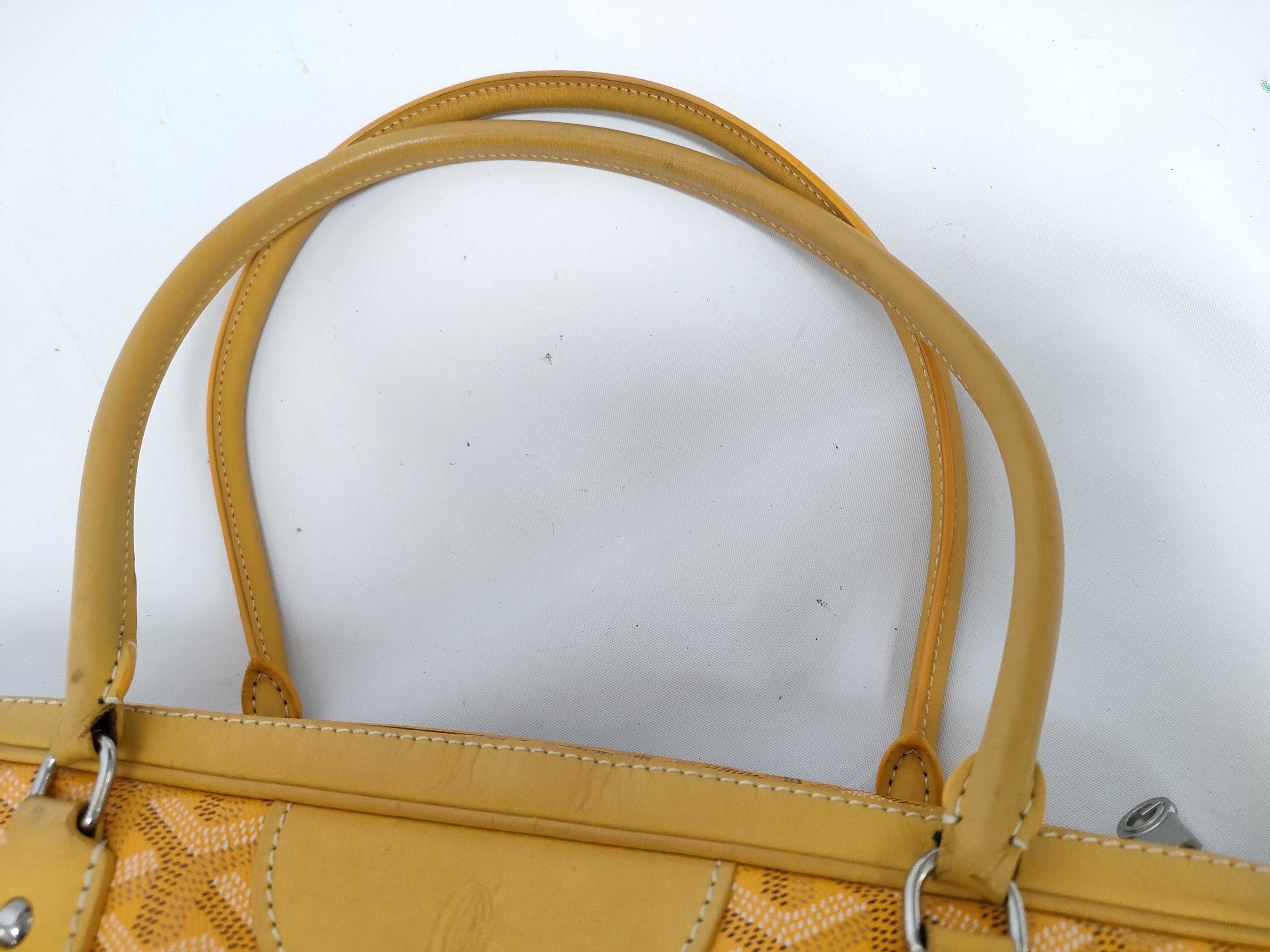 Saint Martin PVC x Leather Yellow Handbag — view 3