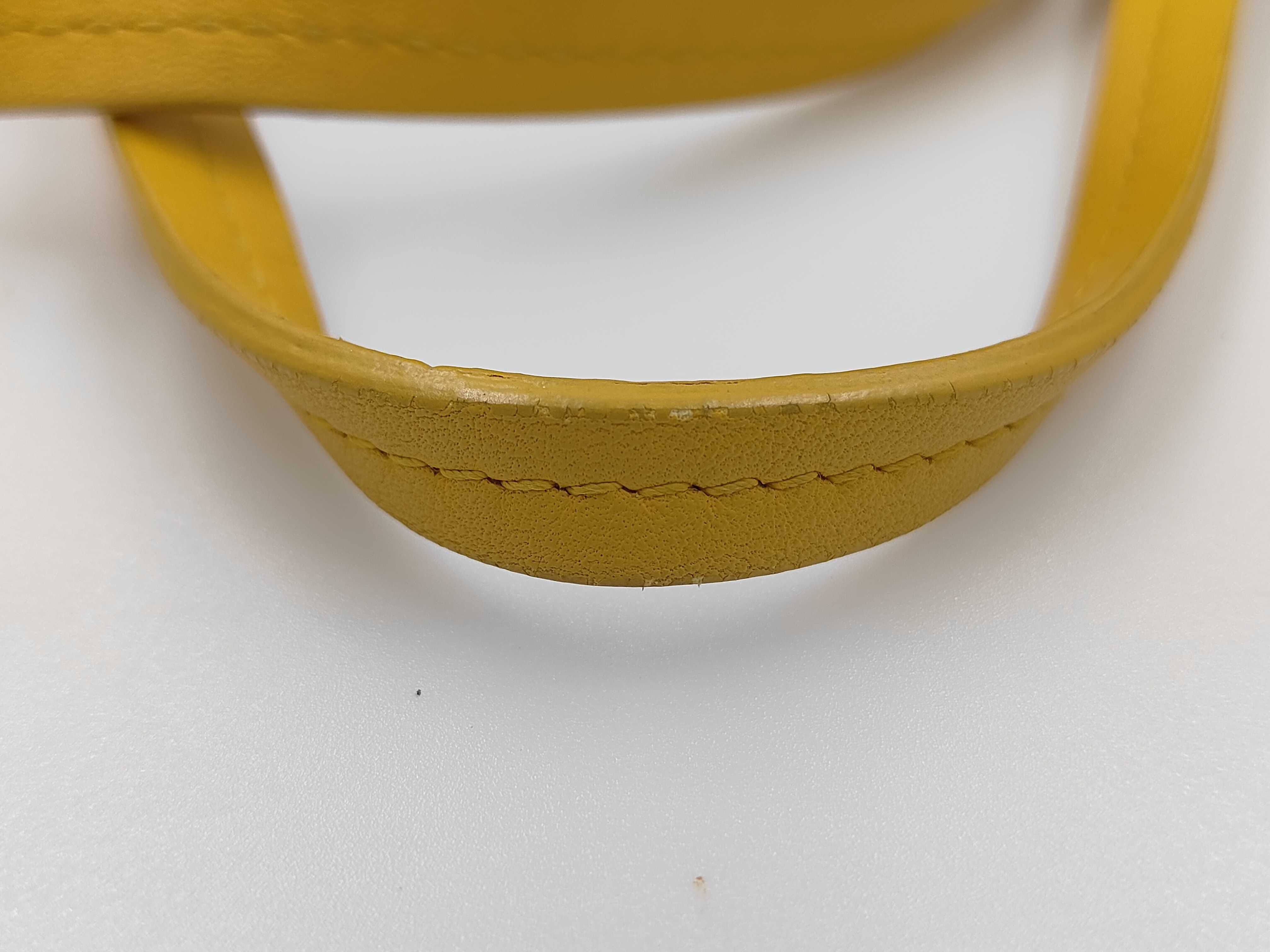 BV Intrecciato Yellow Leather Tote Bag — view 4