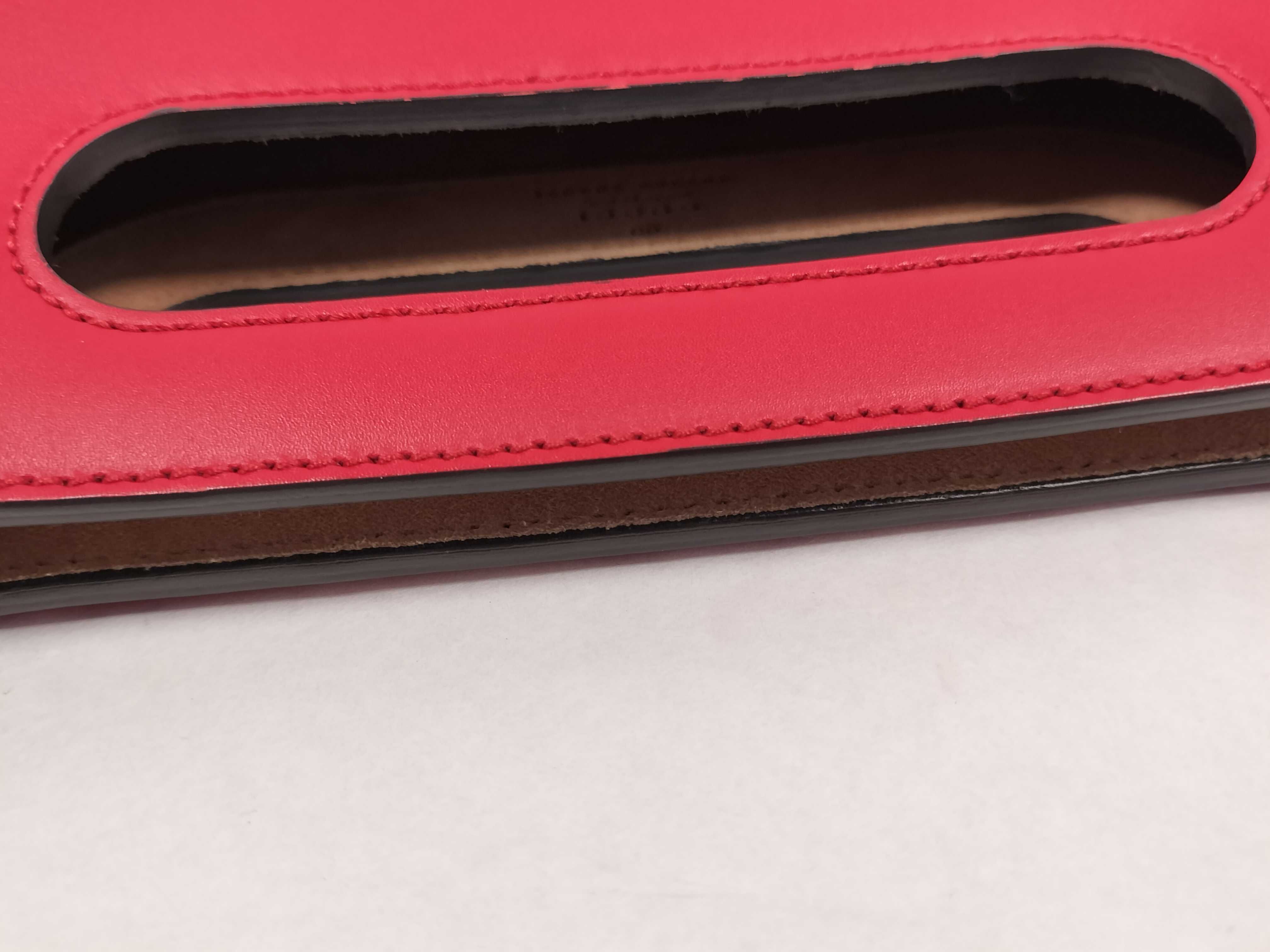 logo leather handbag, red, 409380 (handbag) — view 4