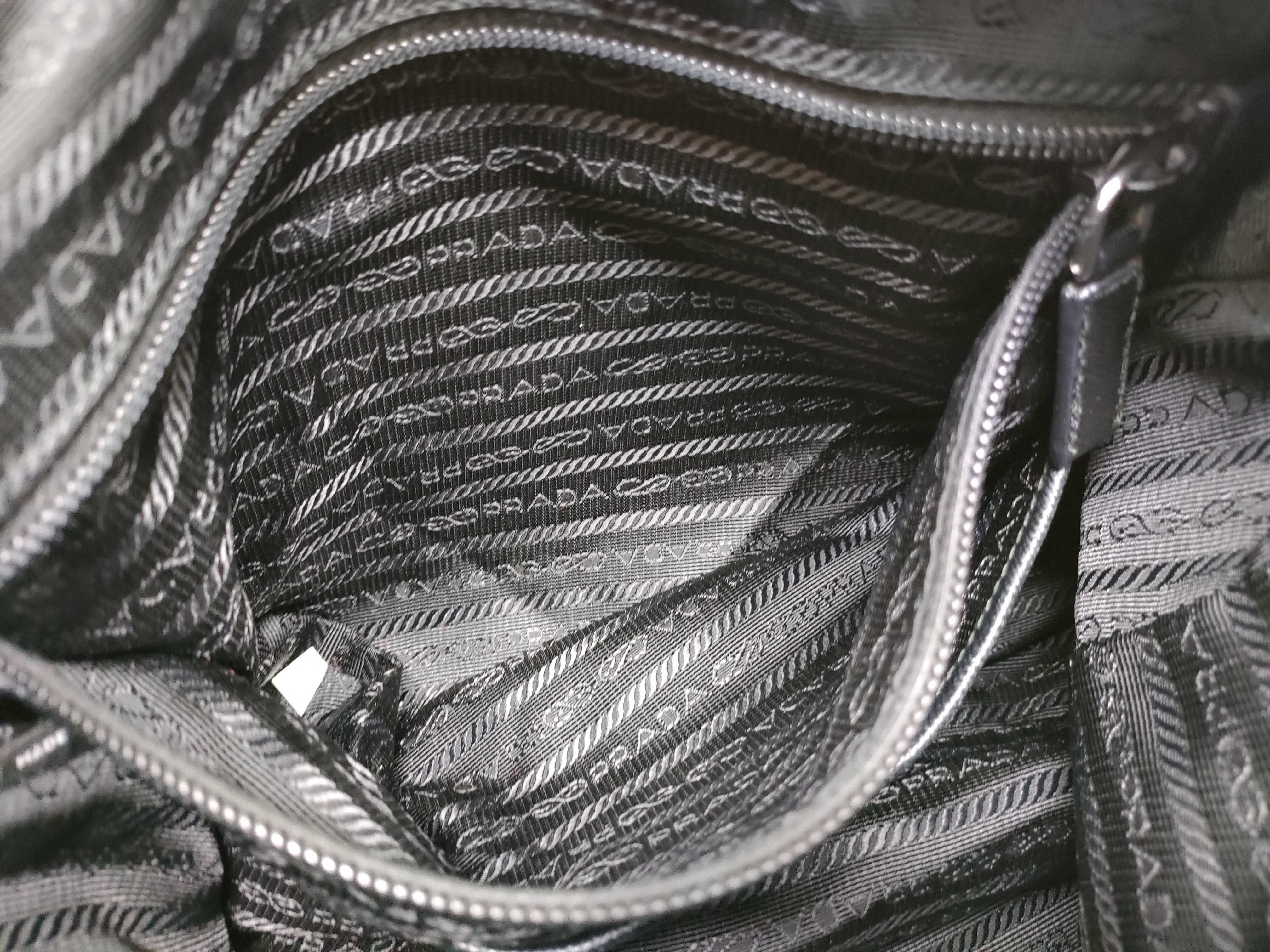 Nylon Prada Shoulder Bag Triangle Logo Black Shoulder Bag — view 11