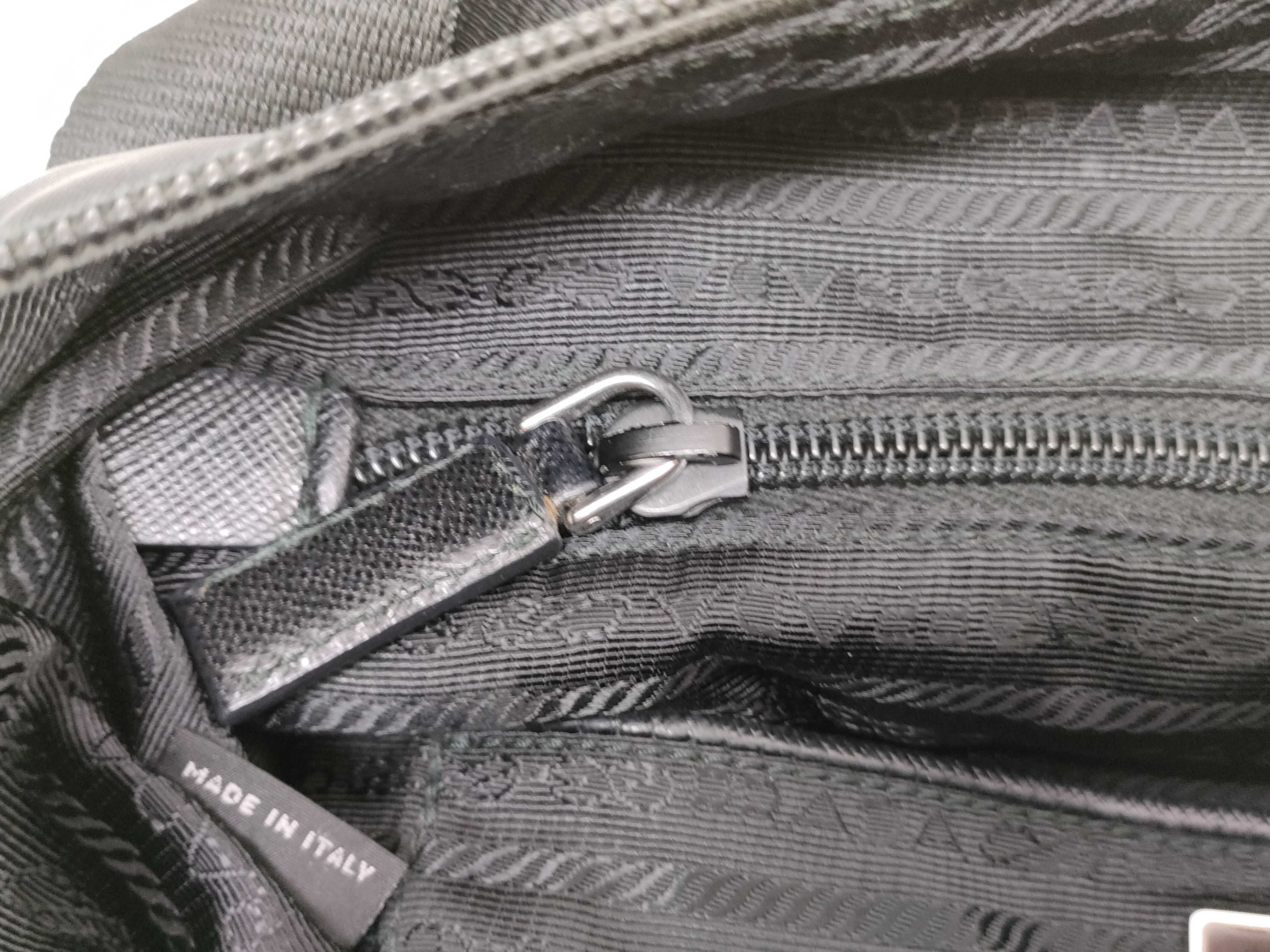 Nylon Prada Shoulder Bag Triangle Logo Black Shoulder Bag — view 13