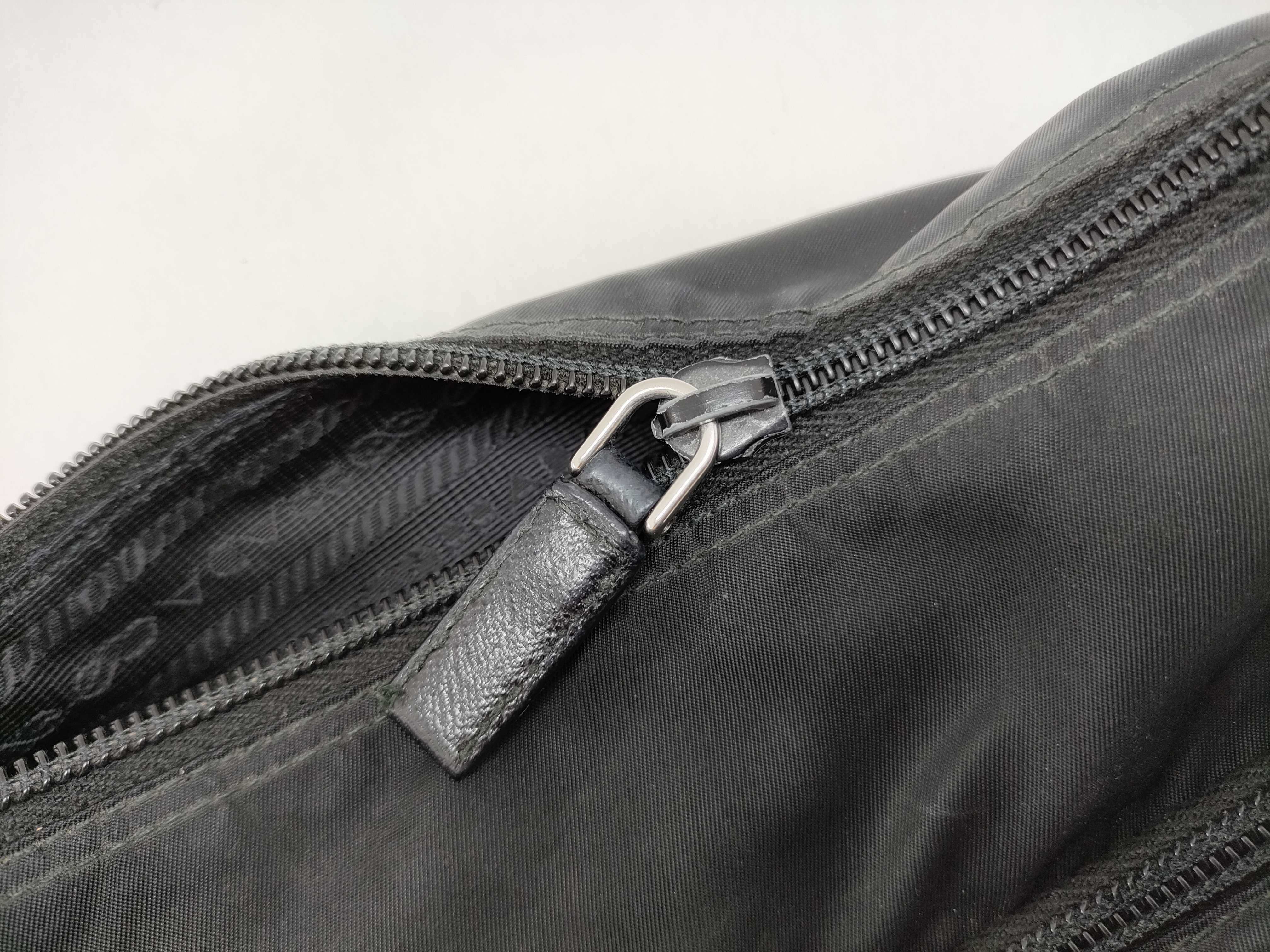 Nylon Prada Shoulder Bag Triangle Logo Black Shoulder Bag — view 14