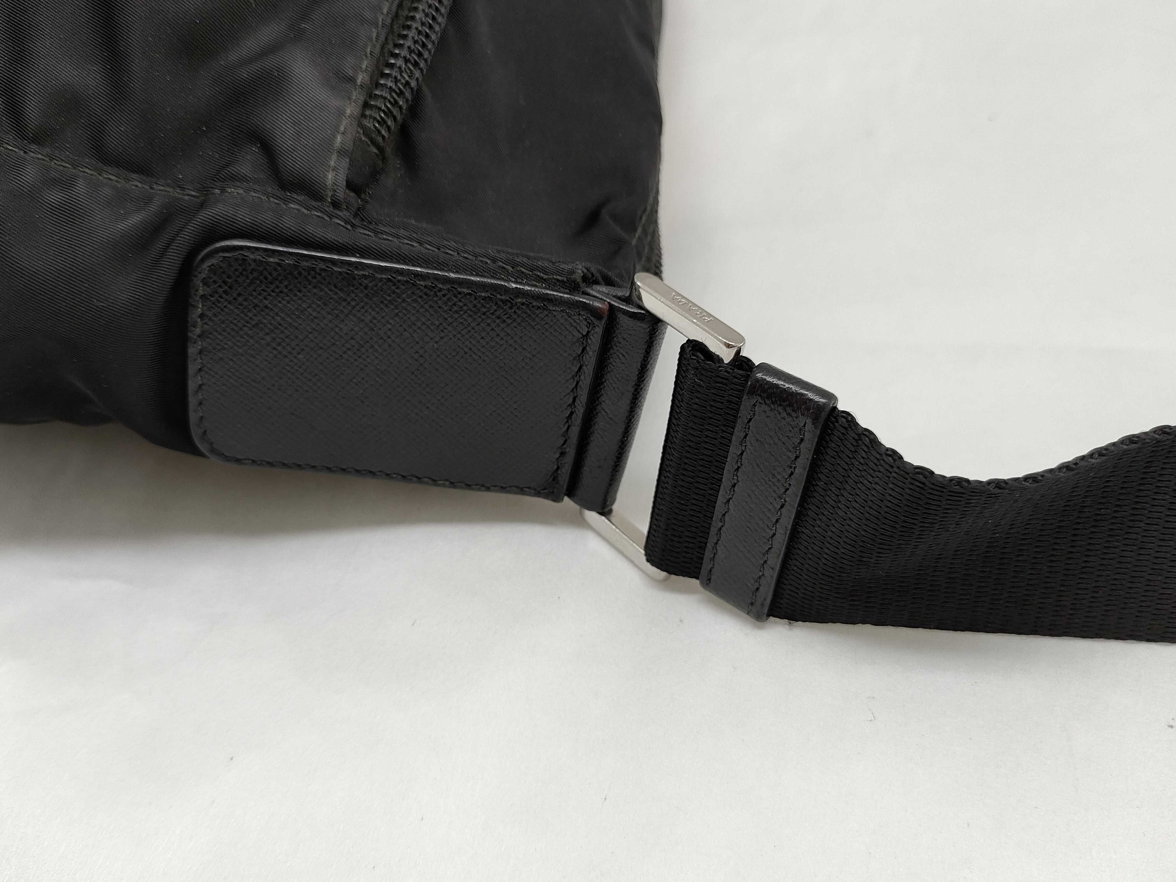 Nylon Prada Shoulder Bag Triangle Logo Black Shoulder Bag — view 5