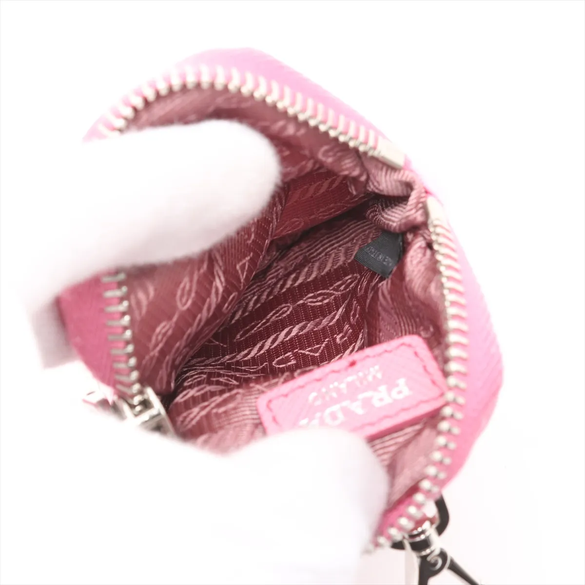 Tessuto Nylon x Leather 2WAY Shoulder Bag Pink — view 7