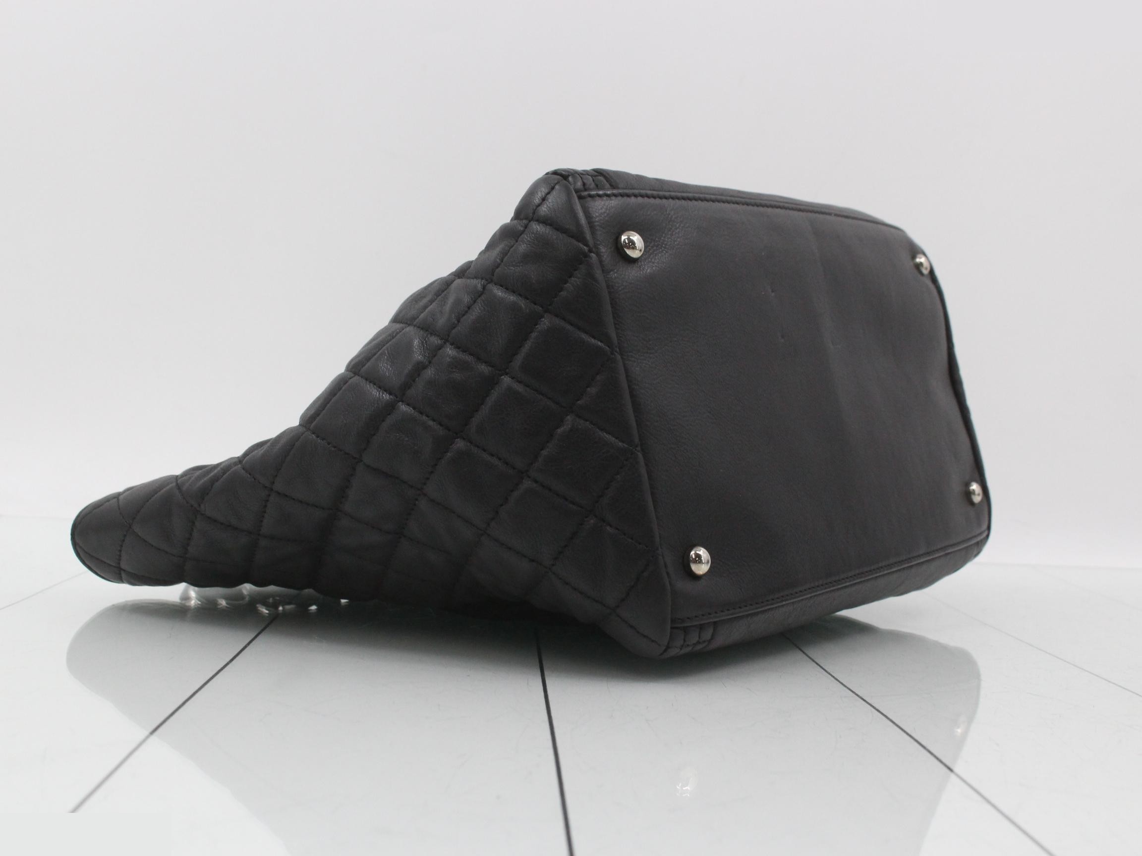 Leather Coco Mark Chain Semi-Shoulder Bag — view 5
