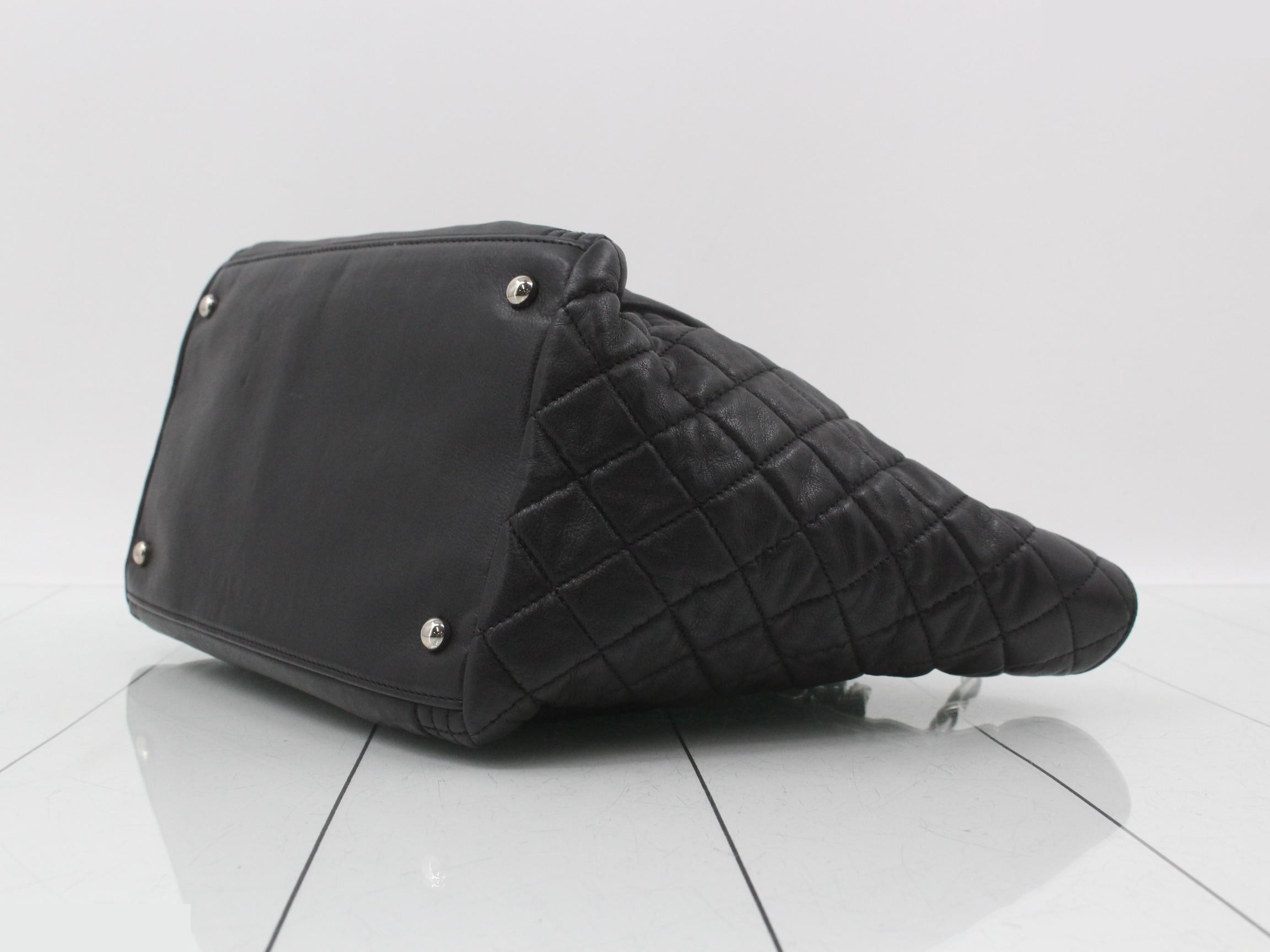 Leather Coco Mark Chain Semi-Shoulder Bag — view 6