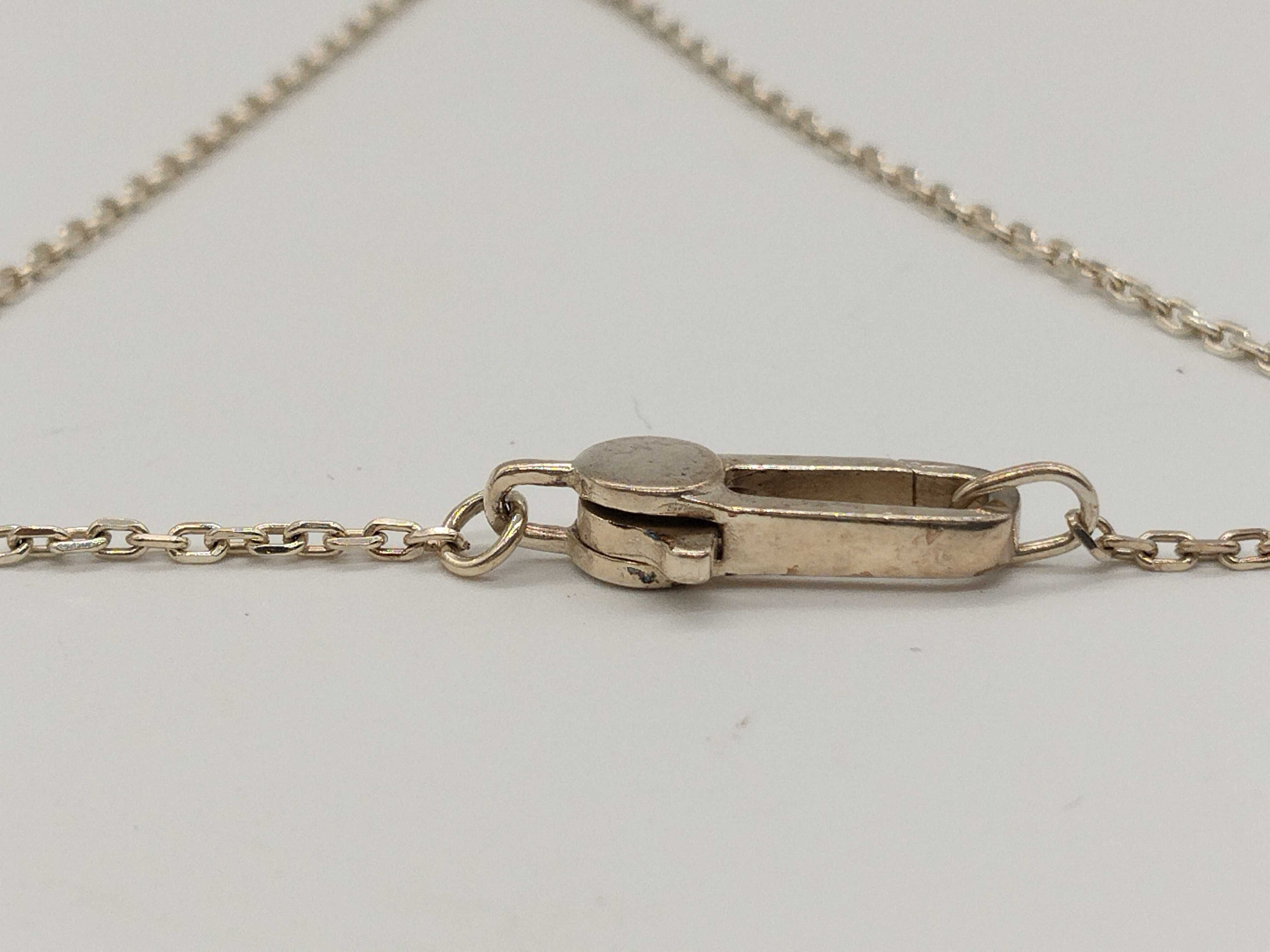 logo plate square sterling silver (925) necklace. — view 5