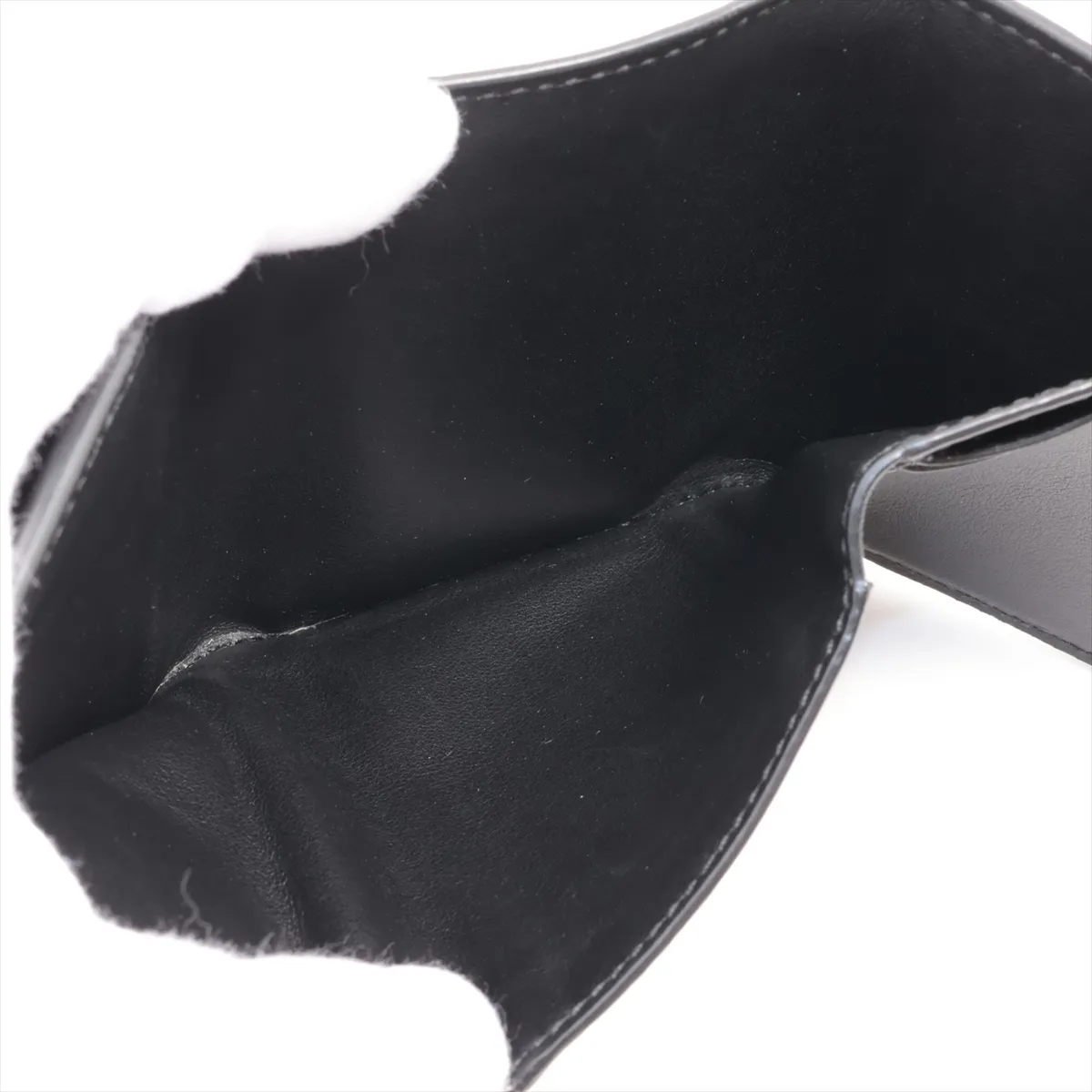 Leather Compact Wallet Black — view 6