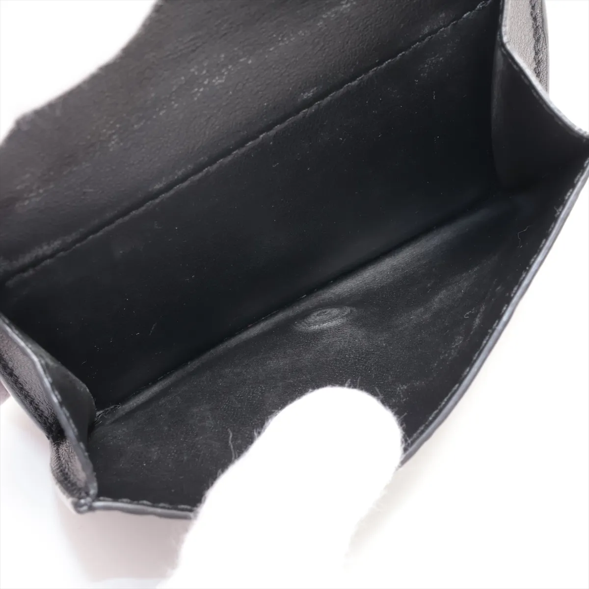 Leather Compact Wallet Black — view 7