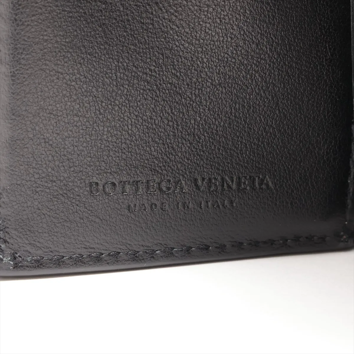 Leather Compact Wallet Black — view 8