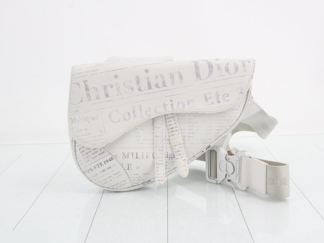 Daniel Arsham Collaboration Leather Saddlebag Newspaper