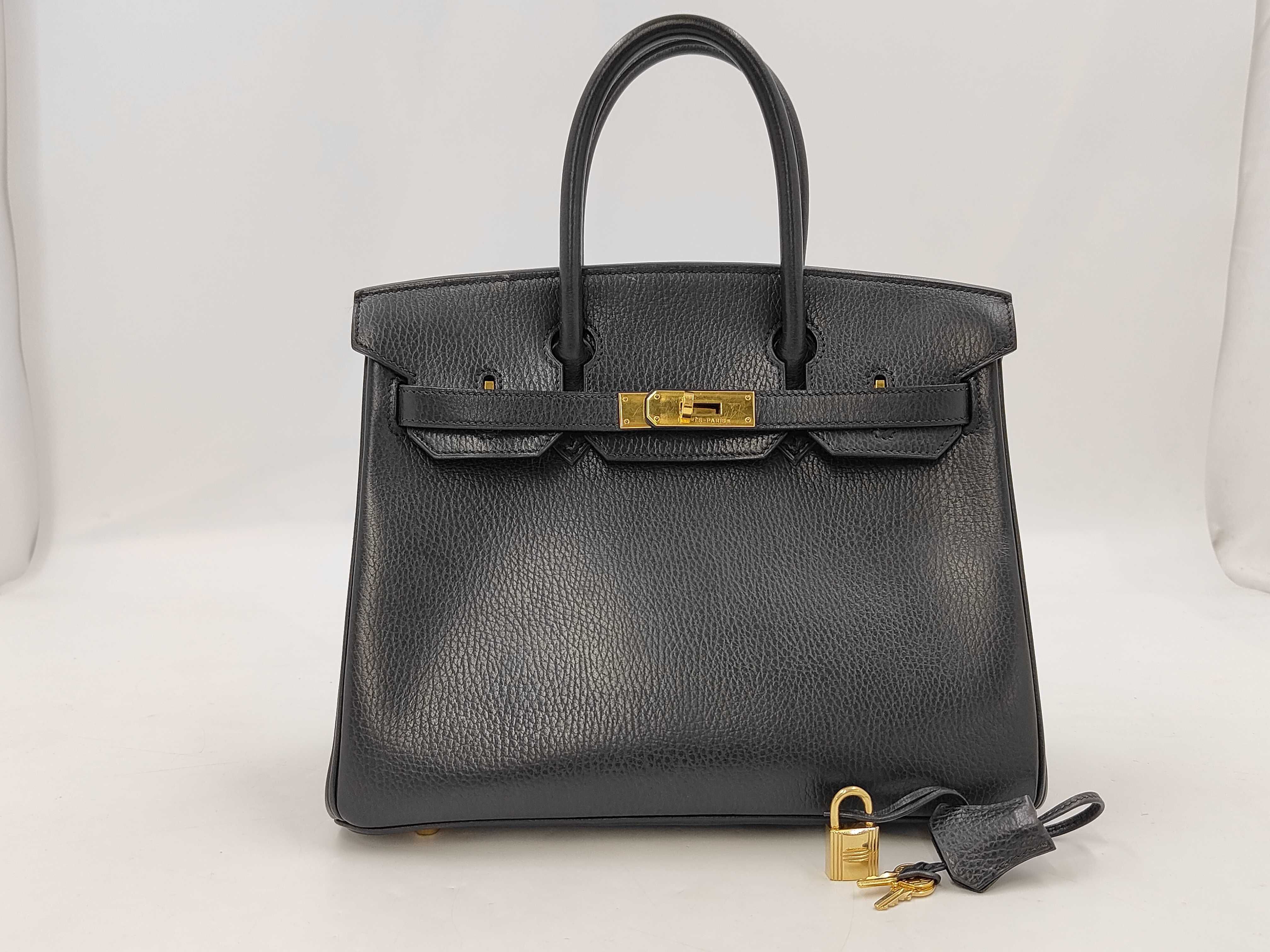 Birkin 30 Ardennes Black GP G stamp handbag