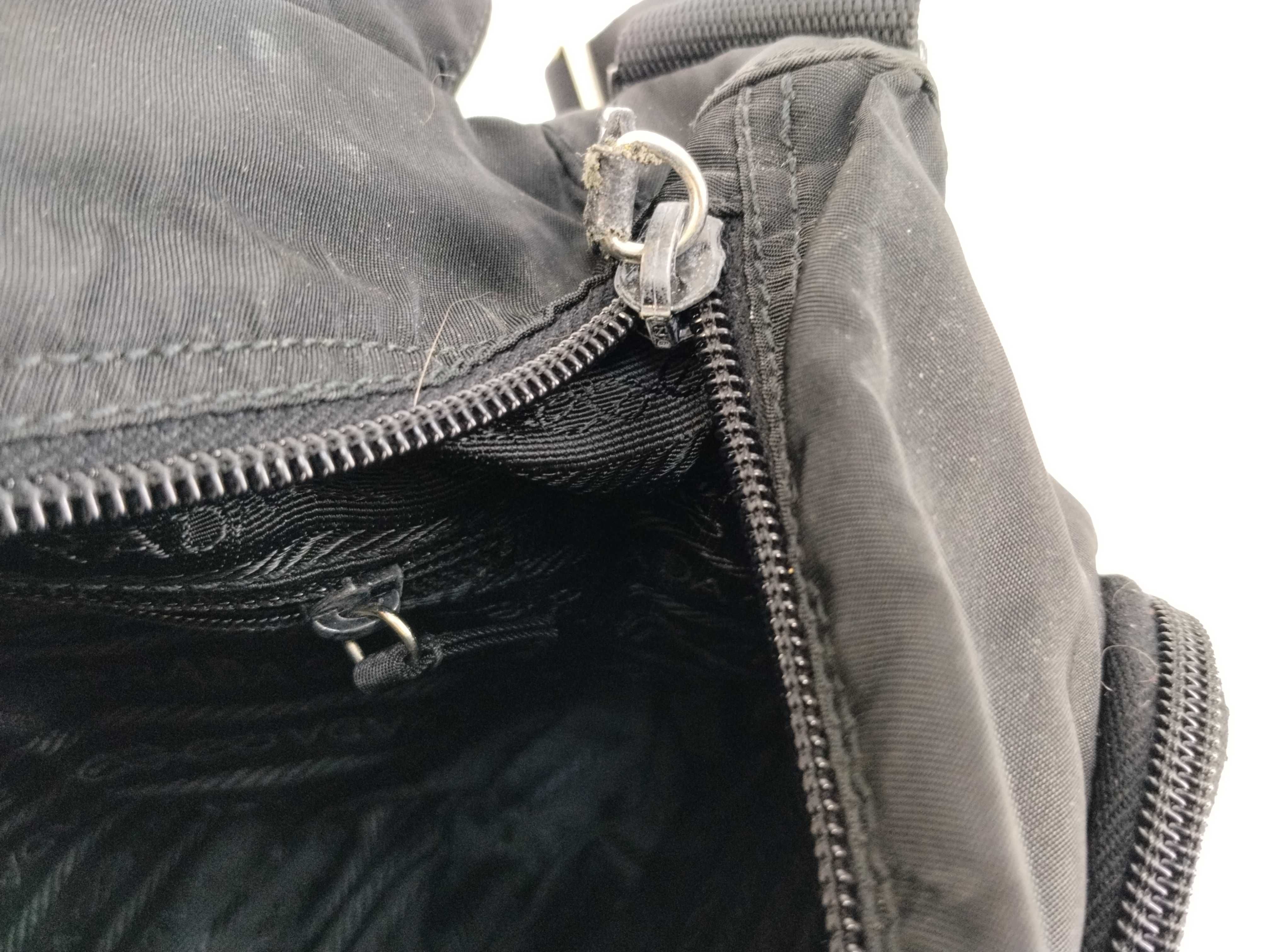 Nylon Shoulder Bag, Black Nylon Shoulder Bag — view 12