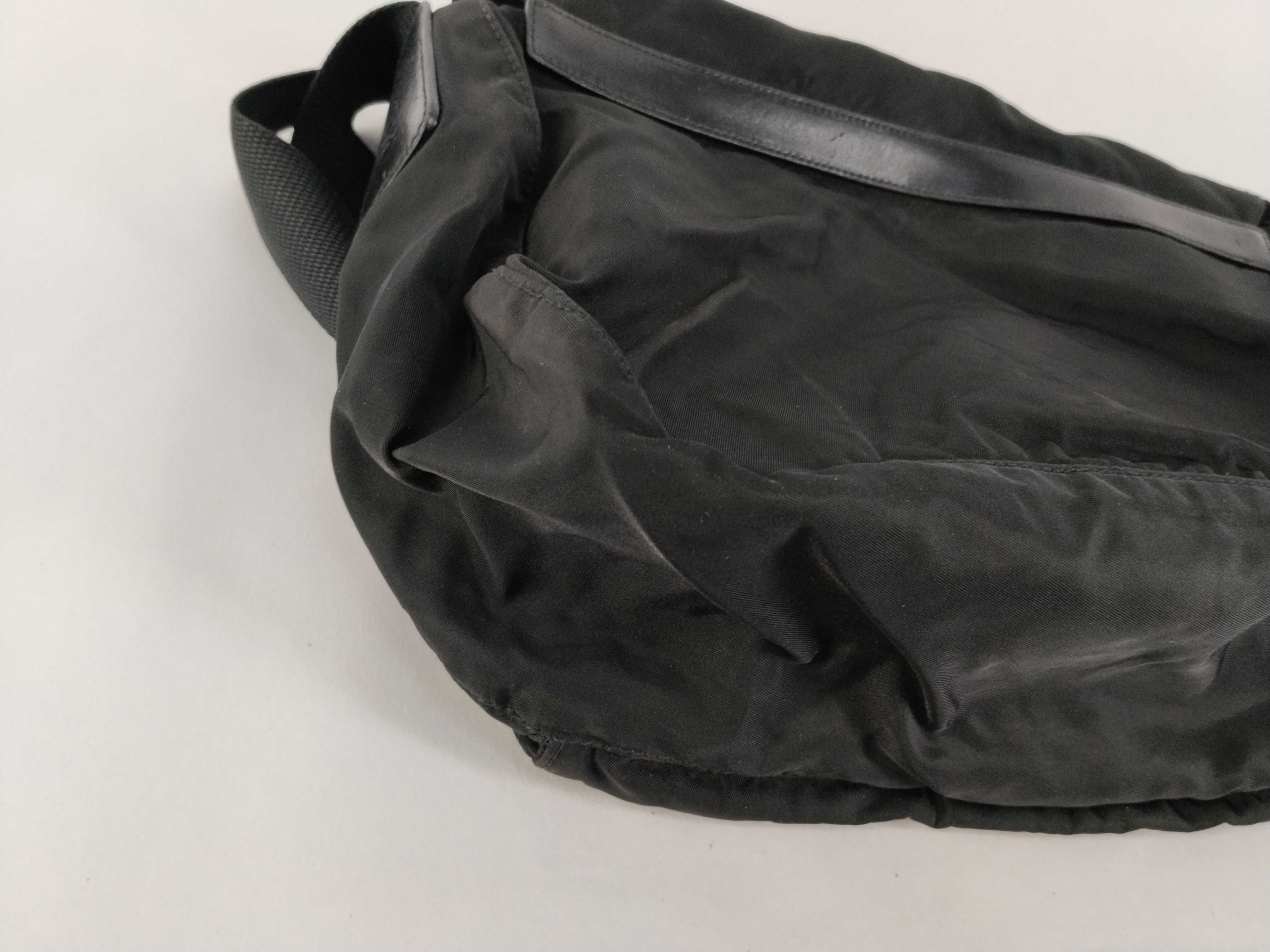 Nylon Shoulder Bag, Black Nylon Shoulder Bag — view 3