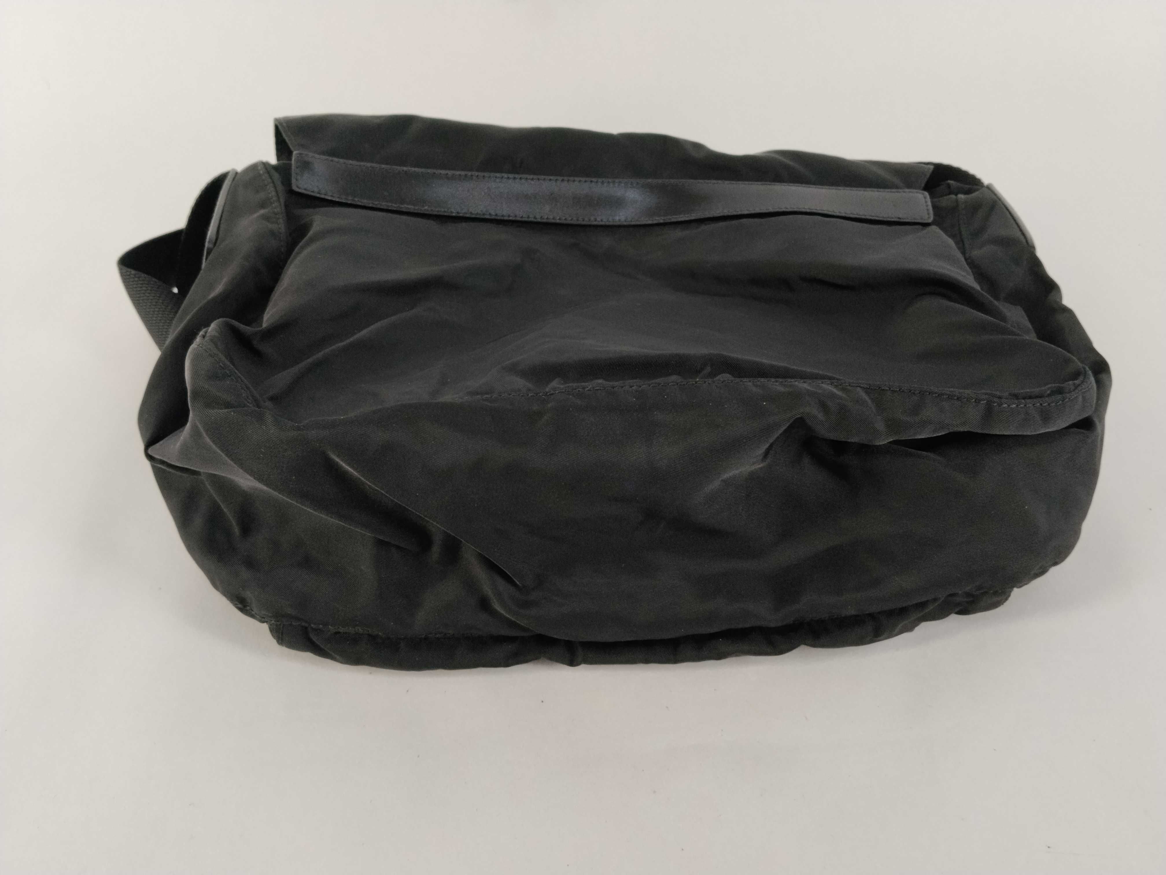 Nylon Shoulder Bag, Black Nylon Shoulder Bag — view 4
