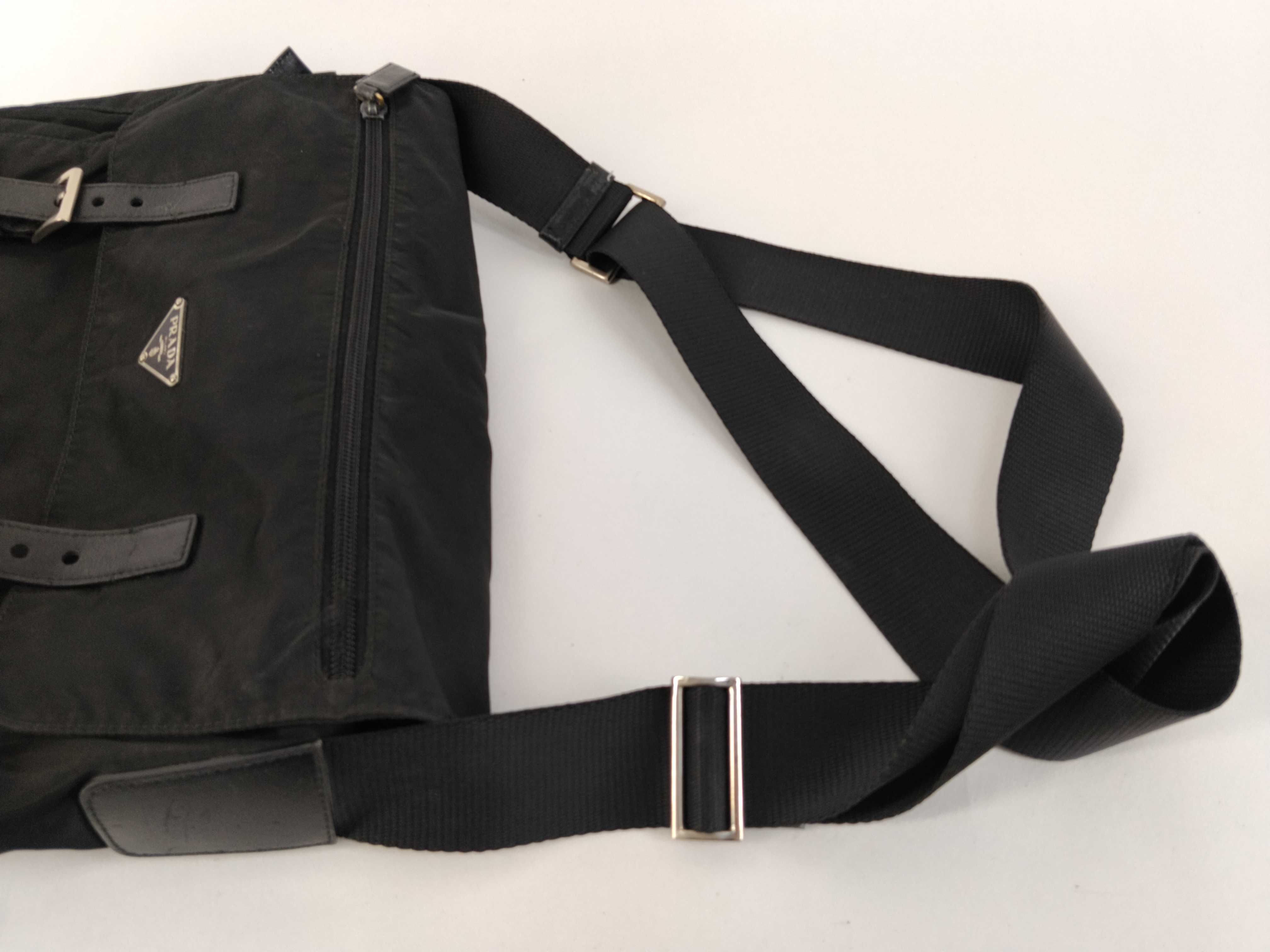 Nylon Shoulder Bag, Black Nylon Shoulder Bag — view 5