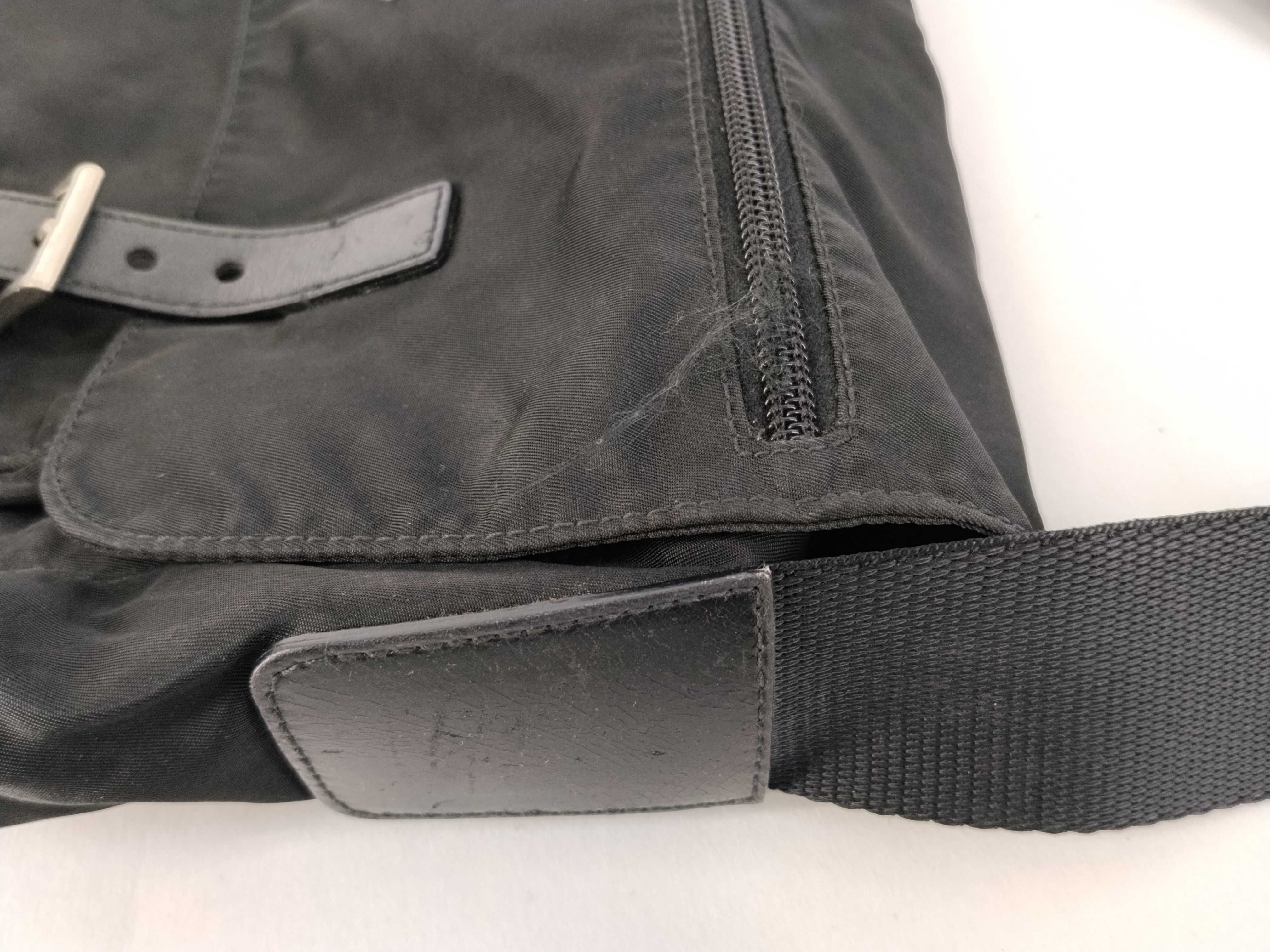 Nylon Shoulder Bag, Black Nylon Shoulder Bag — view 7