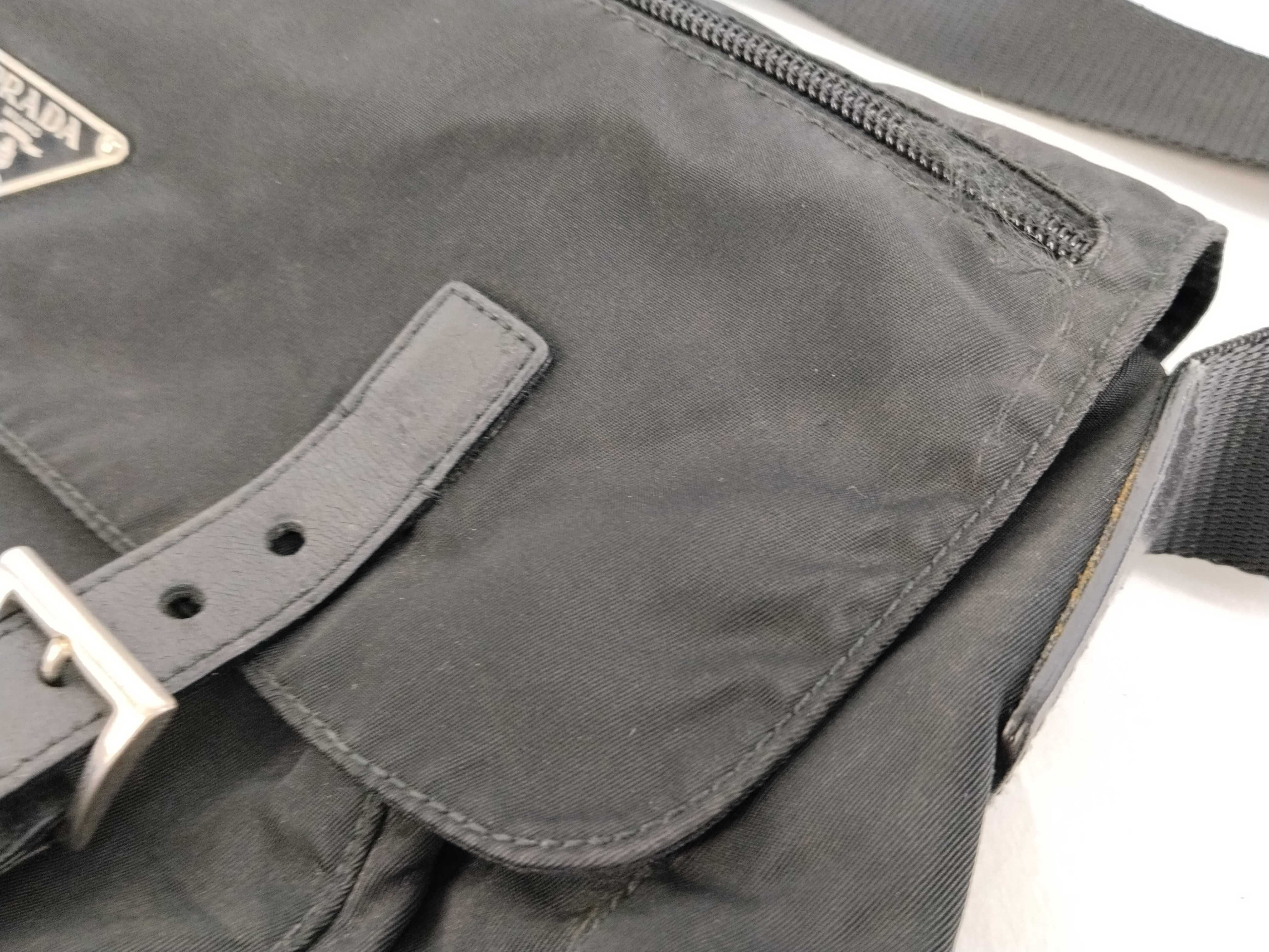 Nylon Shoulder Bag, Black Nylon Shoulder Bag — view 8