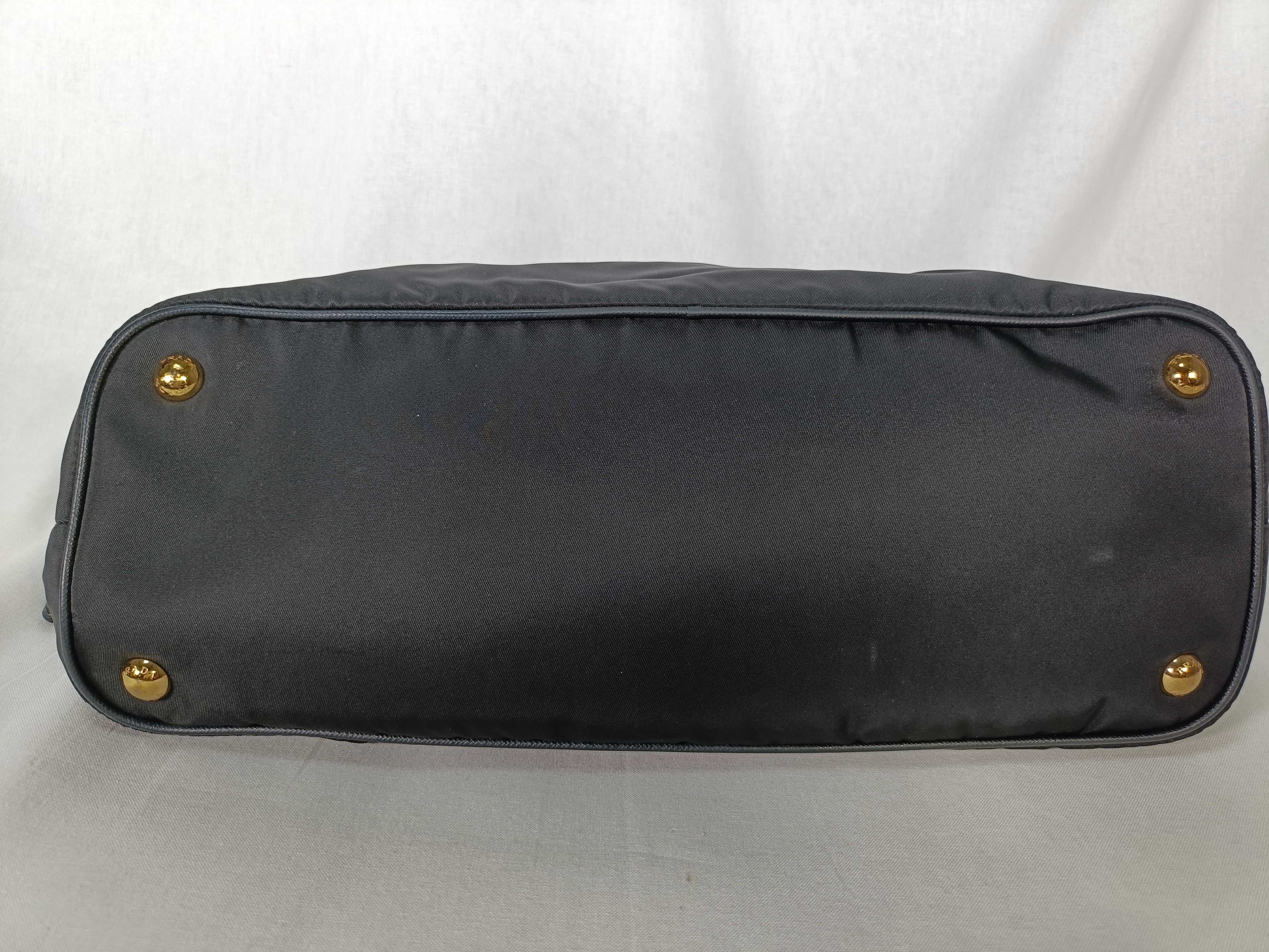 Tessuto Nylon x Leather Tote Bag, Black BR4997 Tote Bag — view 3
