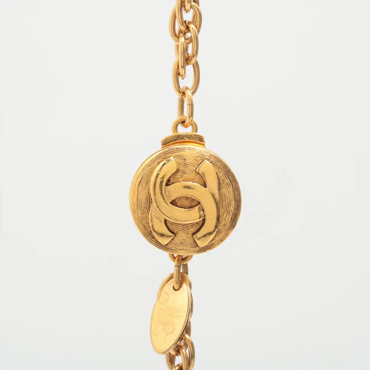 Coco Mark Long Necklace GP x Fake Pearl Gold — view 4